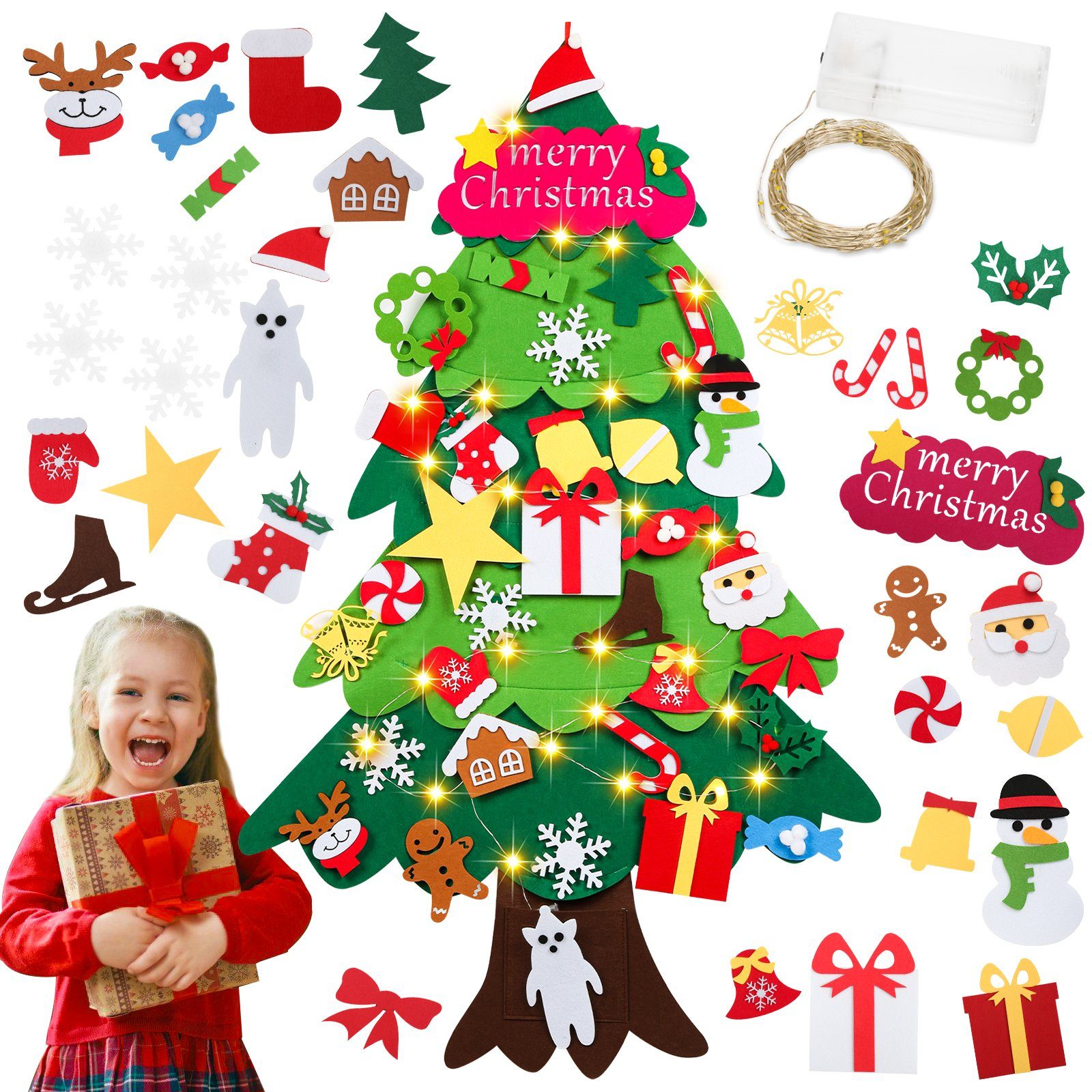 Weihnachtsbaum Künstlicher Weihnachtsbaum Künstlicher DIY Filz Kinder Gimisgu Christmas Weihnachtsbaum