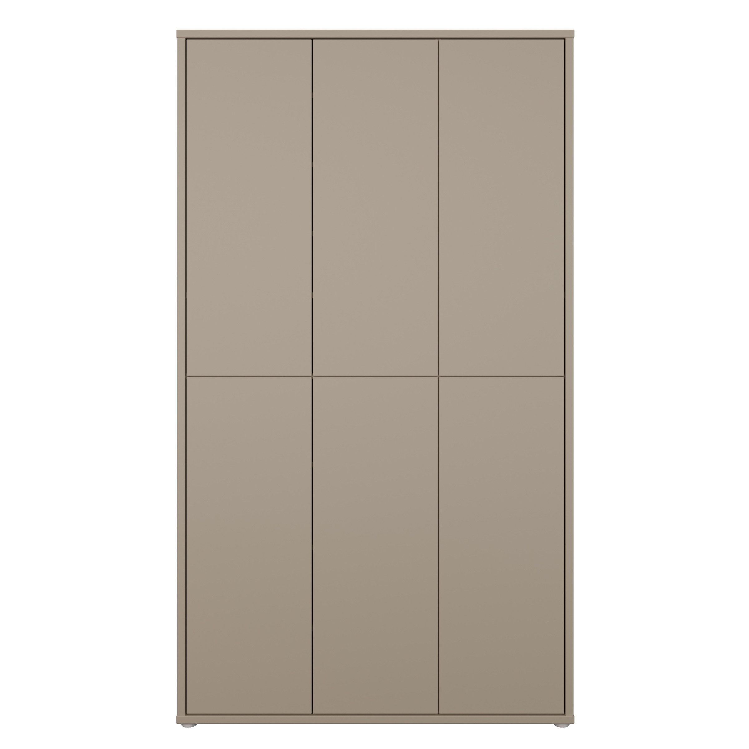 PREISBRECHER Schuhschrank ALICE SPRINGS in Taupe - 109,2x191,9x34,9cm (BxHxT)