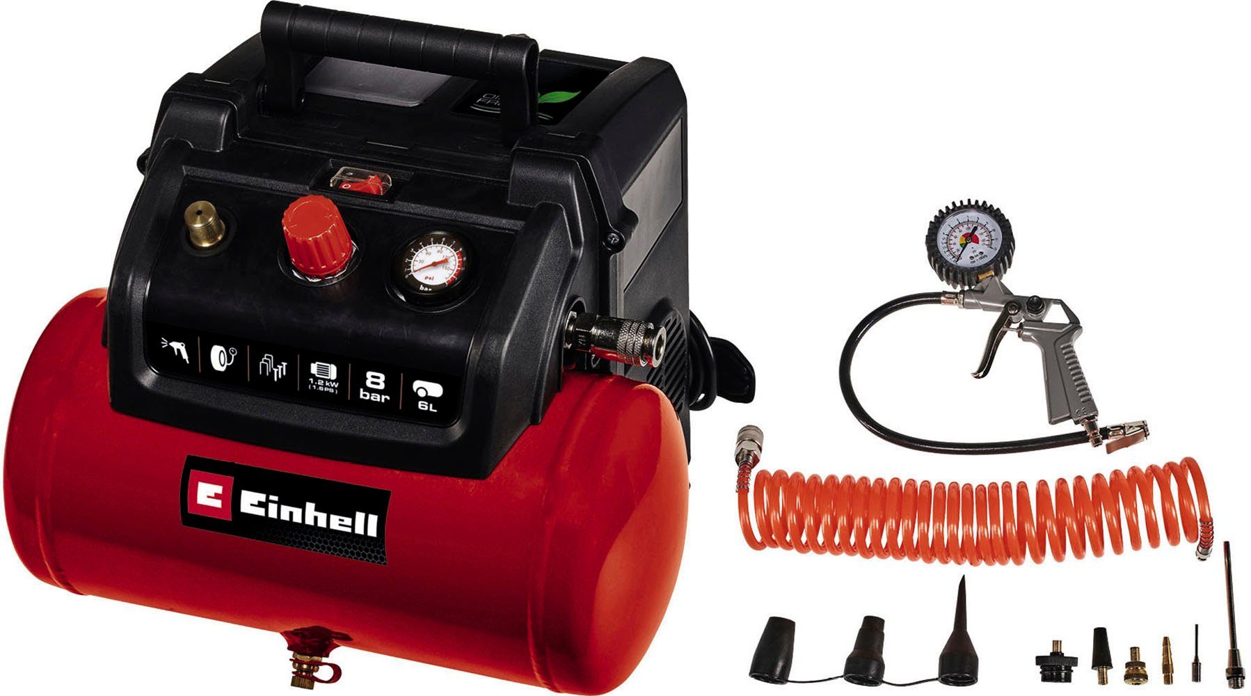 Einhell Kompressor TC-AC 190/6/8 OF, 1200 W, max. 8 bar, Set günstig online kaufen