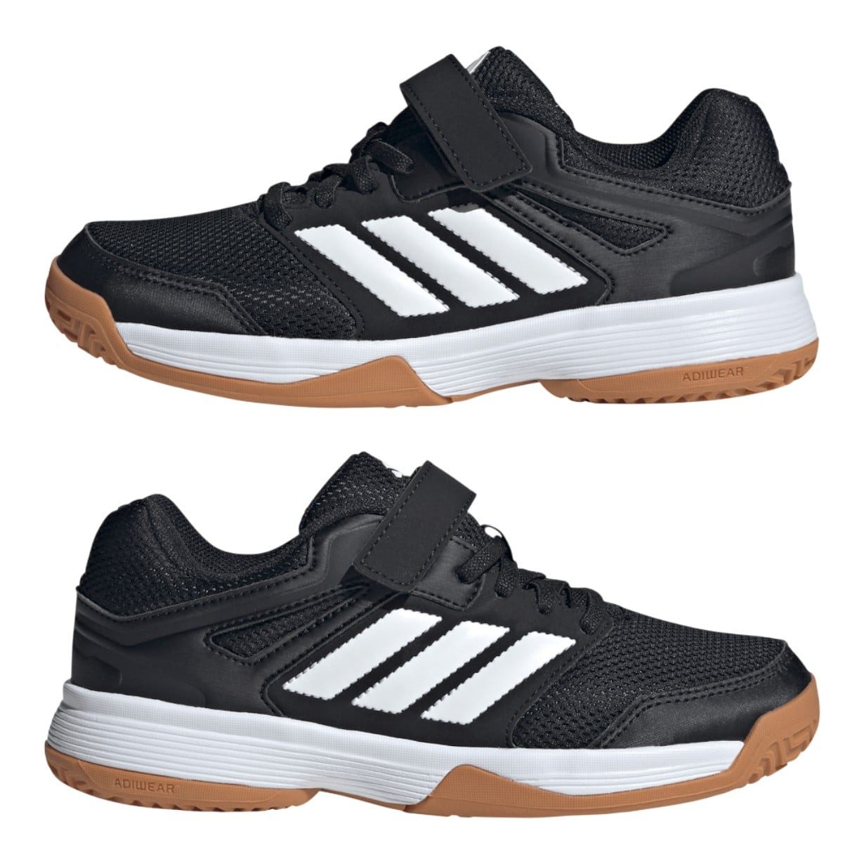 adidas Performance Hallen-Indoorschuhe Speedcourt Velcro schwarz/weiss Kinder Badmintonschuh – Bild 2 von 5
