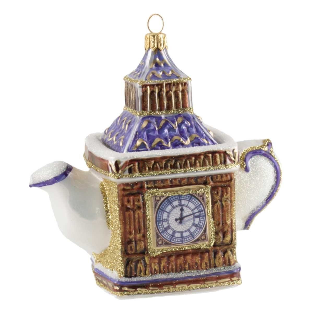 (1-tlg) Christbaum-Hänger Uhrturm 440s Christbaumschmuck Teapot 440s Londoner als