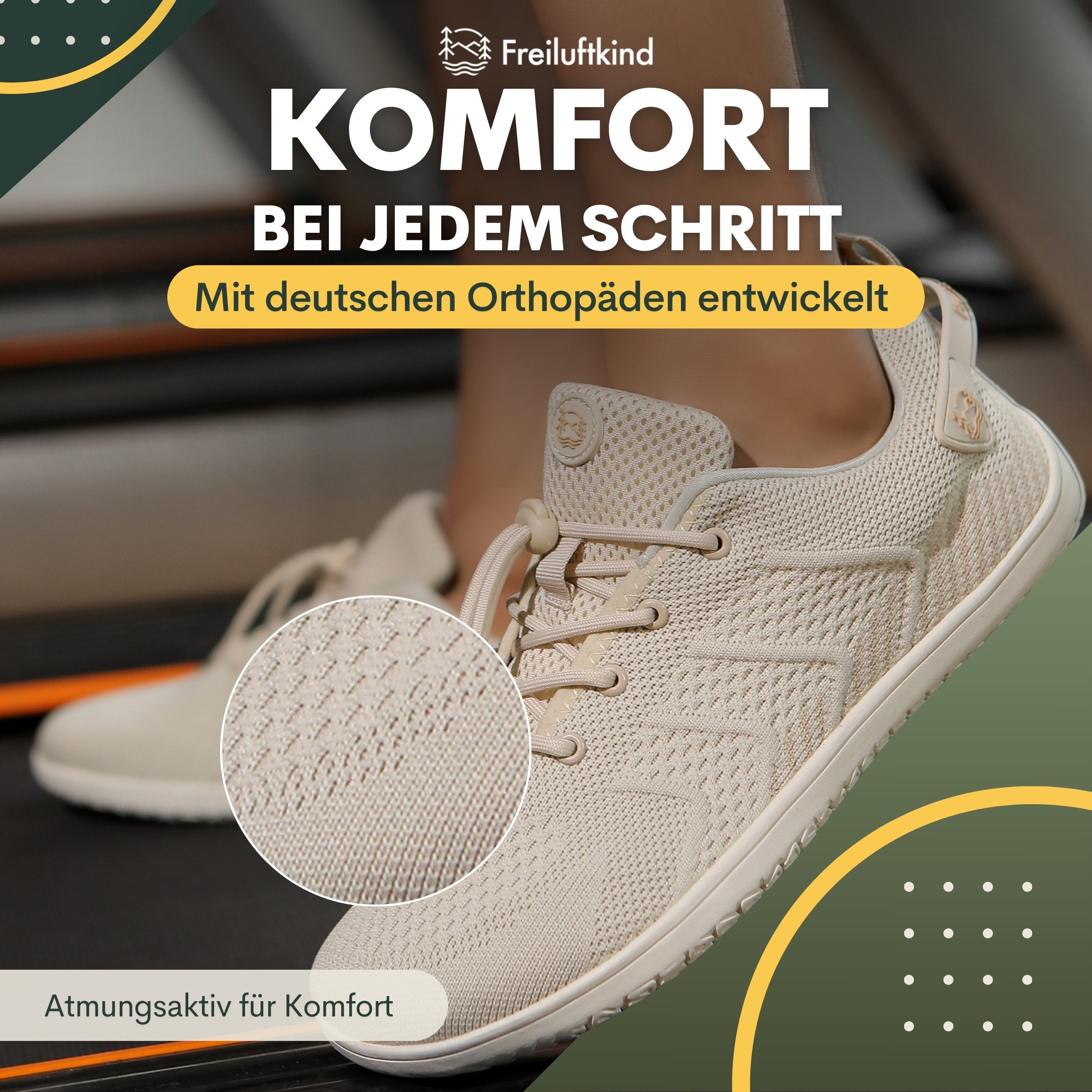 Freiluftkind Camino – Sportliche Sneaker Barfußschuhe – Unisex Barfußschuh Barfußschuh Atmungsaktiv