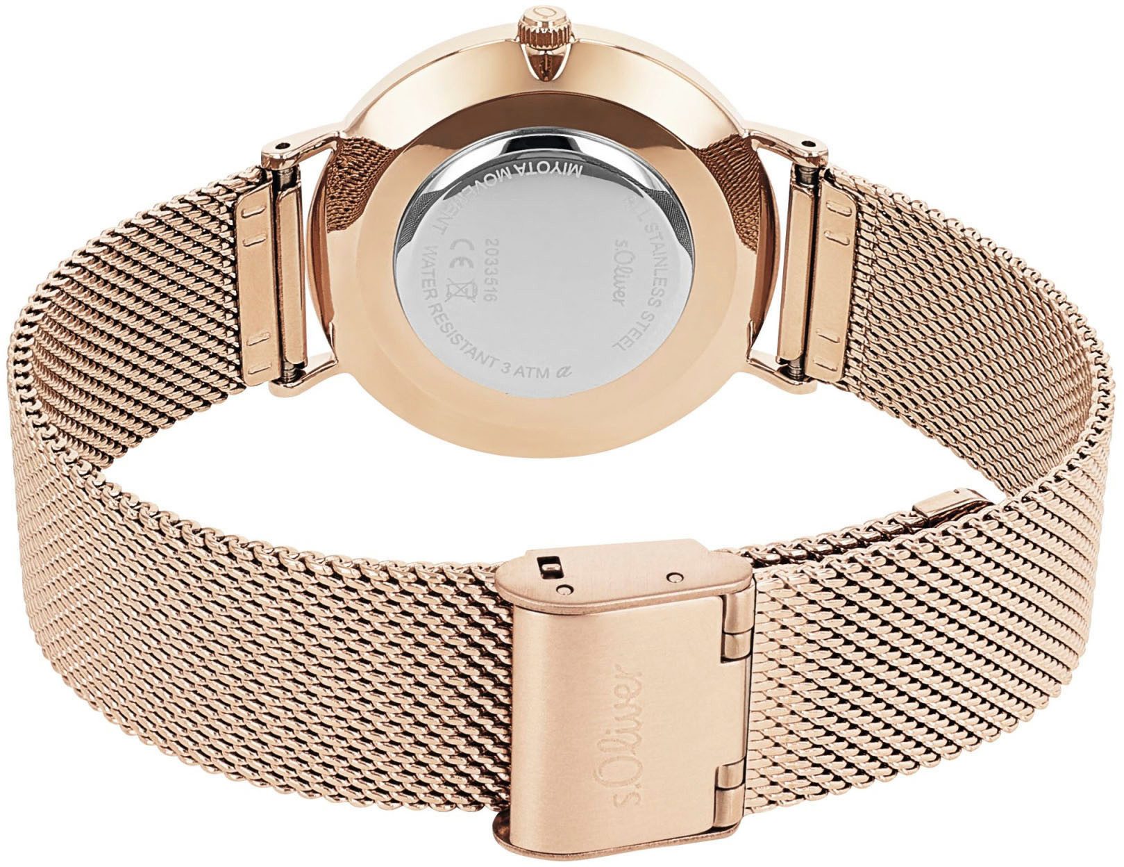 s.Oliver Quarzuhr 2033516, Armbanduhr, Damenuhr, analog, günstig online kaufen