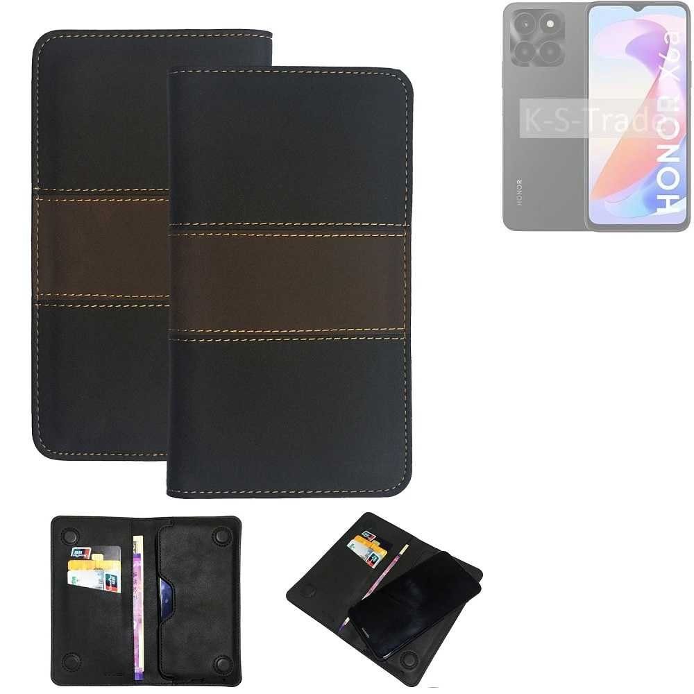 K-S-Trade Handyhülle für Honor X6a, Hülle Handyhülle Schutzhülle Walletcase Bookstyle Tasche Schutz