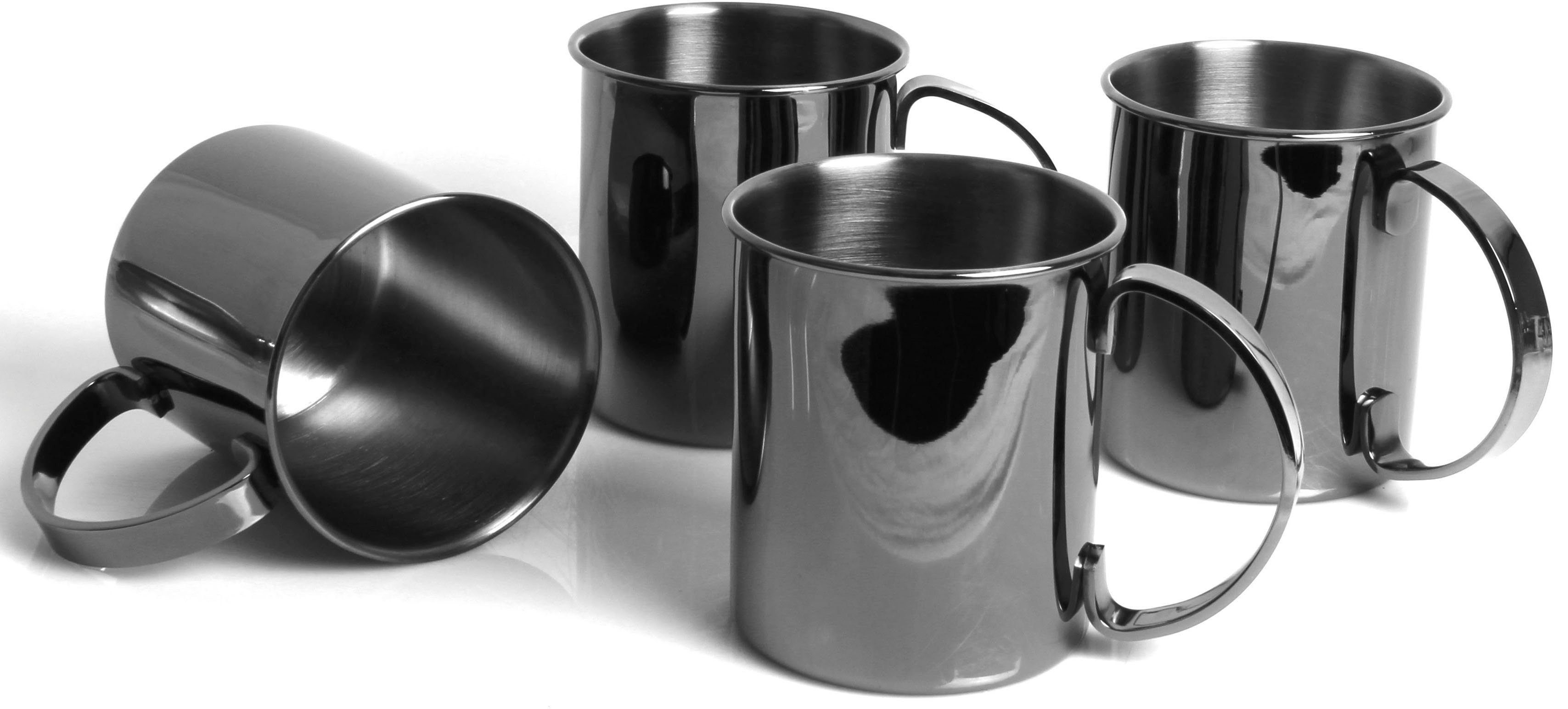ECHTWERK Скло-Set, Edelstahl, Outdoor Becher, Camping Tassen, Geschenkset, bruchsicher, 1000 ml