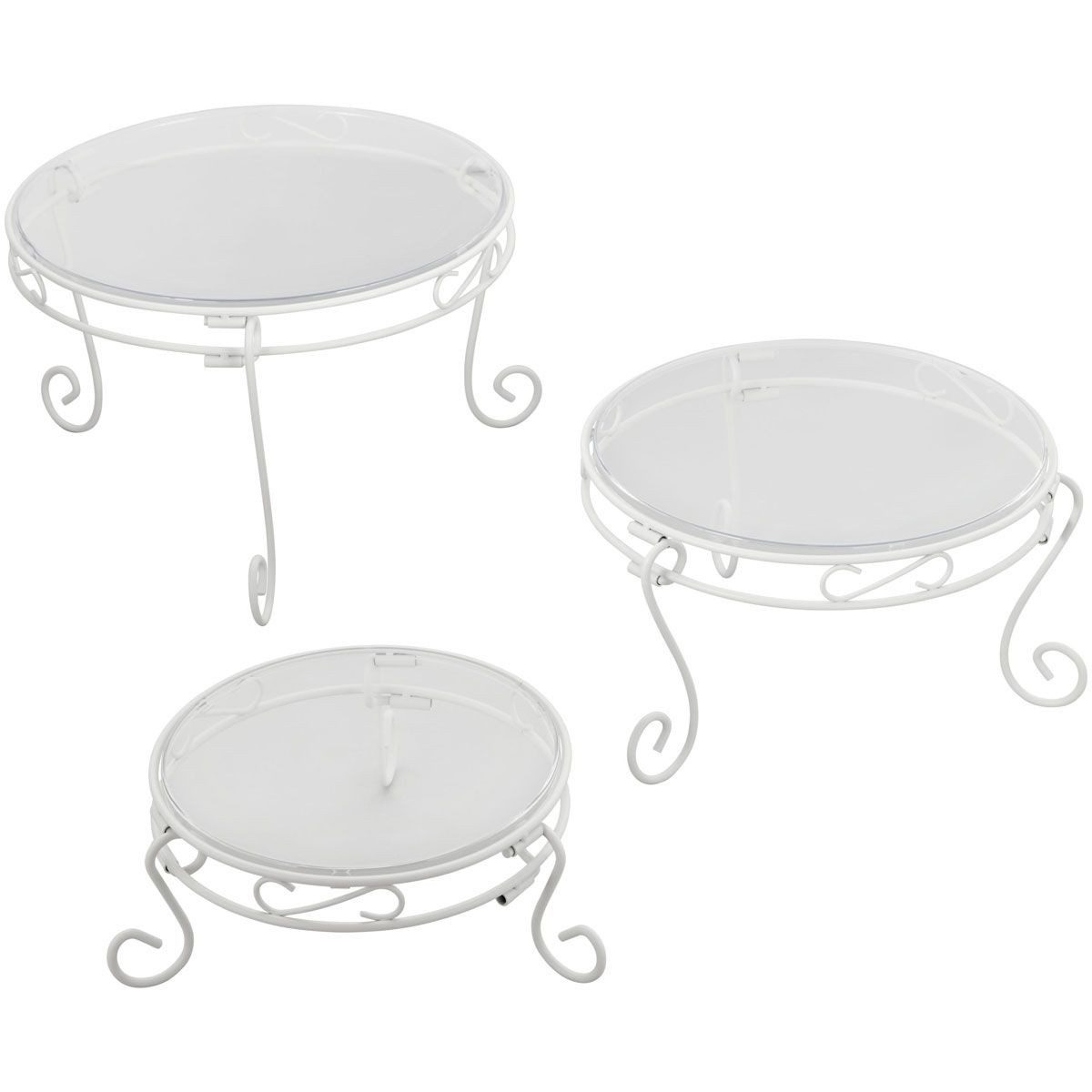 Wilton Tortenständer Wilton Tortenständer Cakes and Treats 3-teilig, Metall/Kunsstoff, (3-tlg)