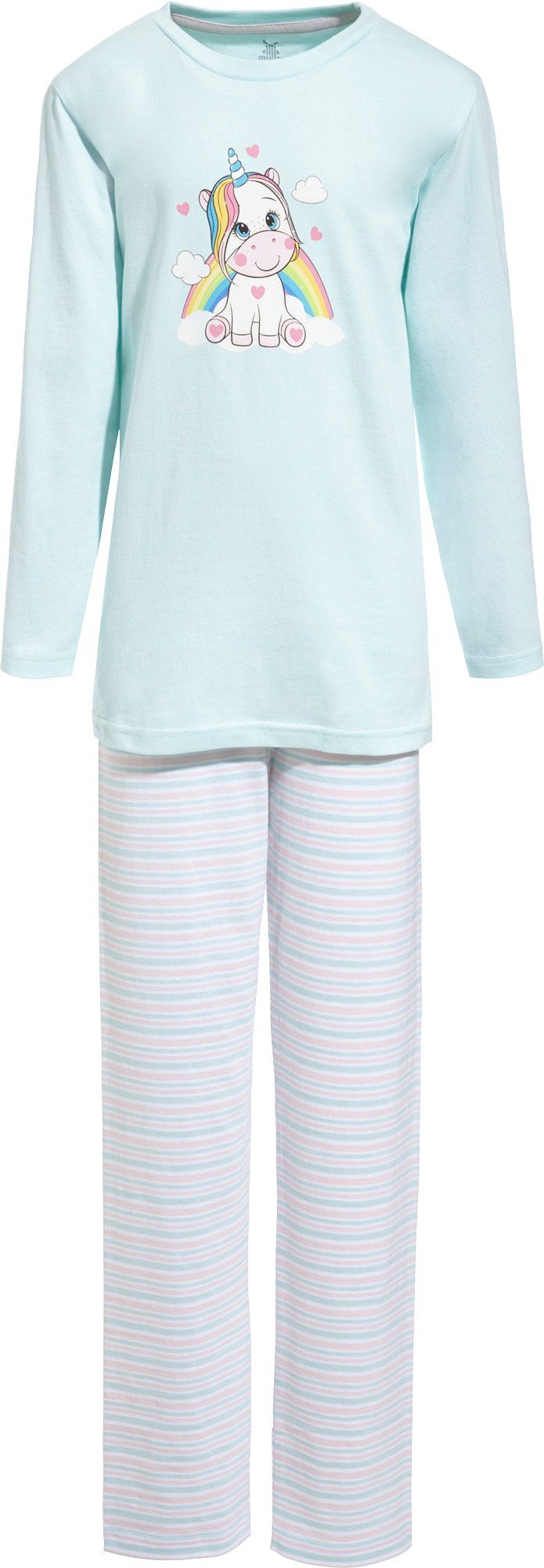 Erwin Pyjama Kinder-Schlafanzug Single-Jersey Müller Streifen