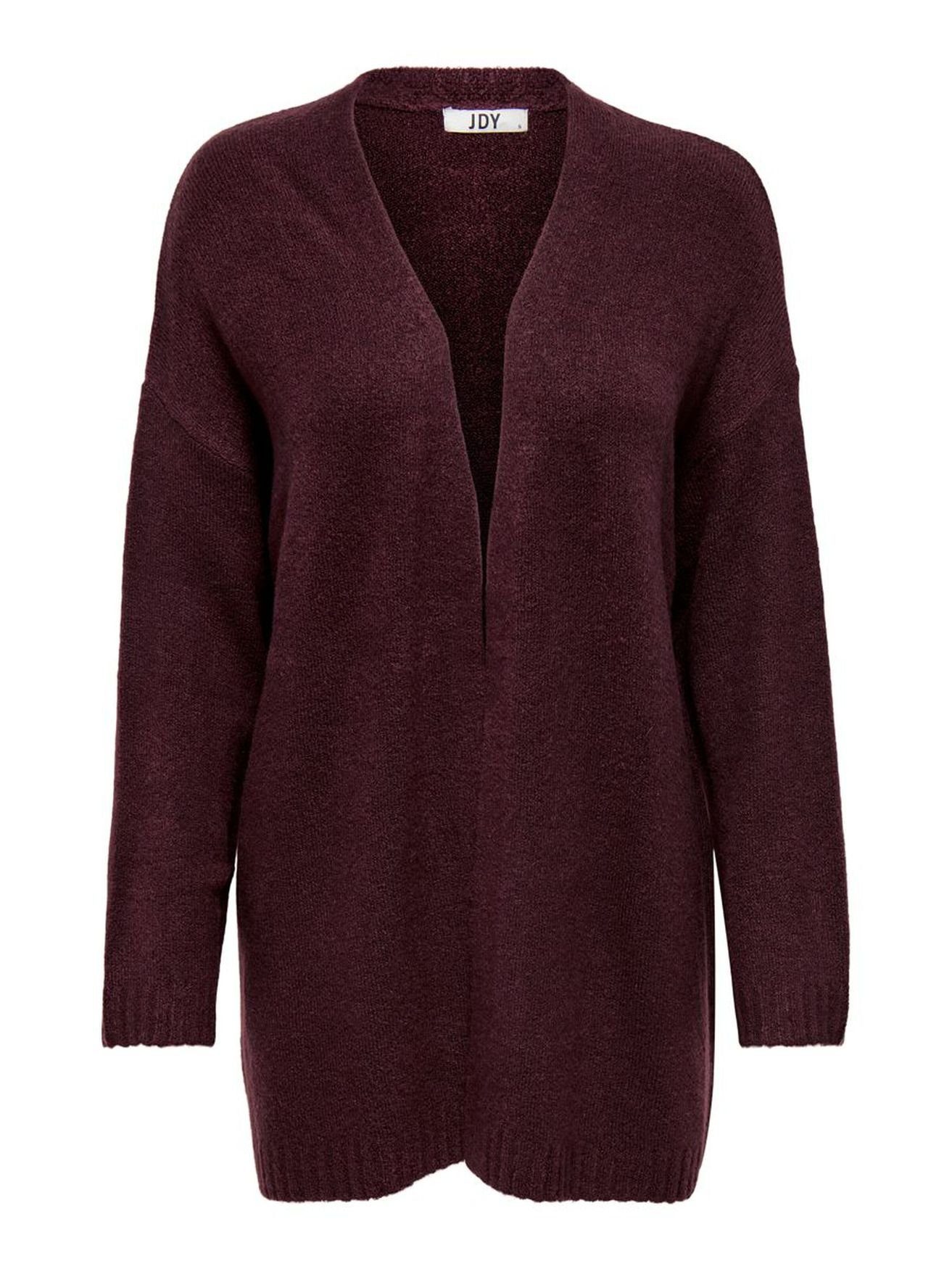 JACQUELINE de YONG Cardigan offene Strickjacke Cardigan KNT NOOS Weste (1-tlg) 3385 in Bordeaux