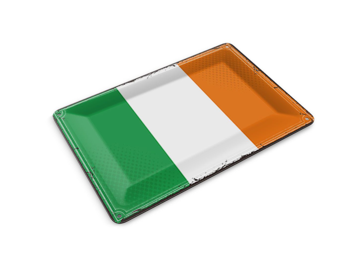 Femer GmbH Postkarte Flagge Irlands 14x10 cm Retro Flag of Ireland, unfrankiert
