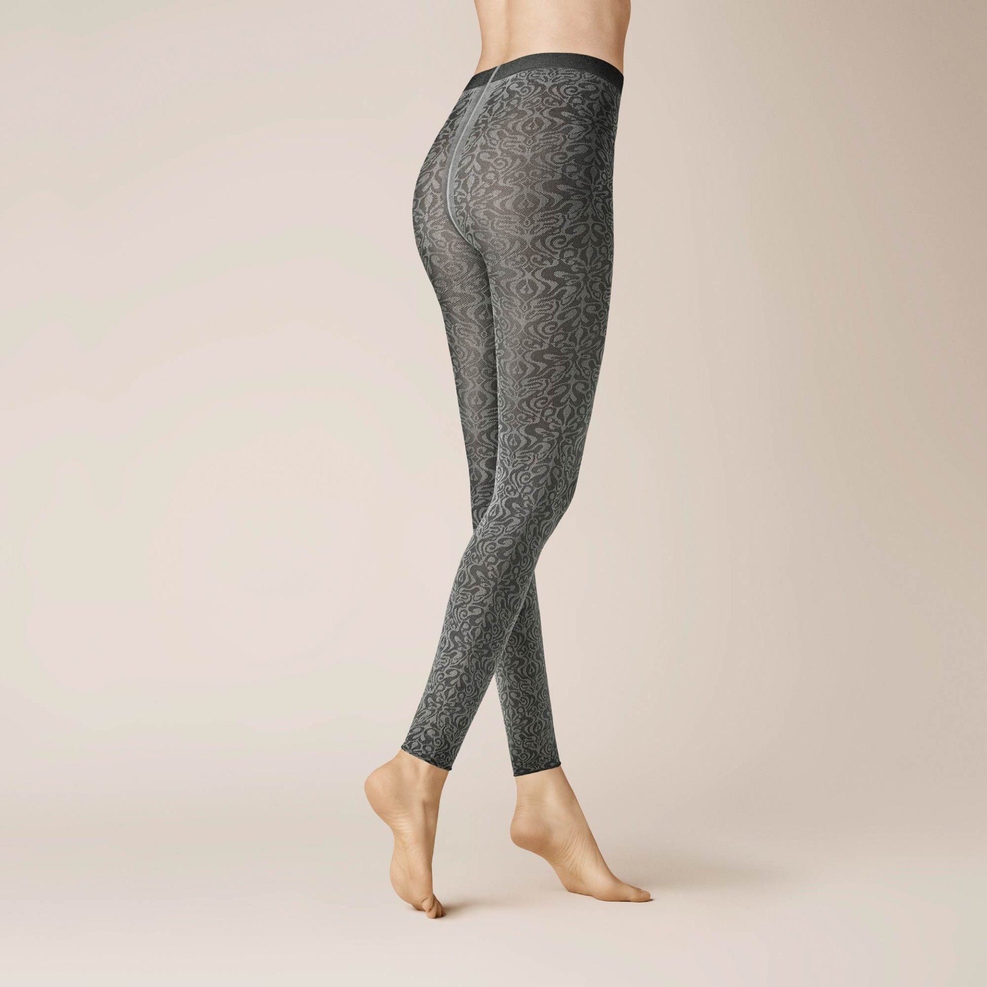 KUNERT Strickstrumpfleggings Botanic 60 DEN (1 St) Legging mit floralem Mus günstig online kaufen