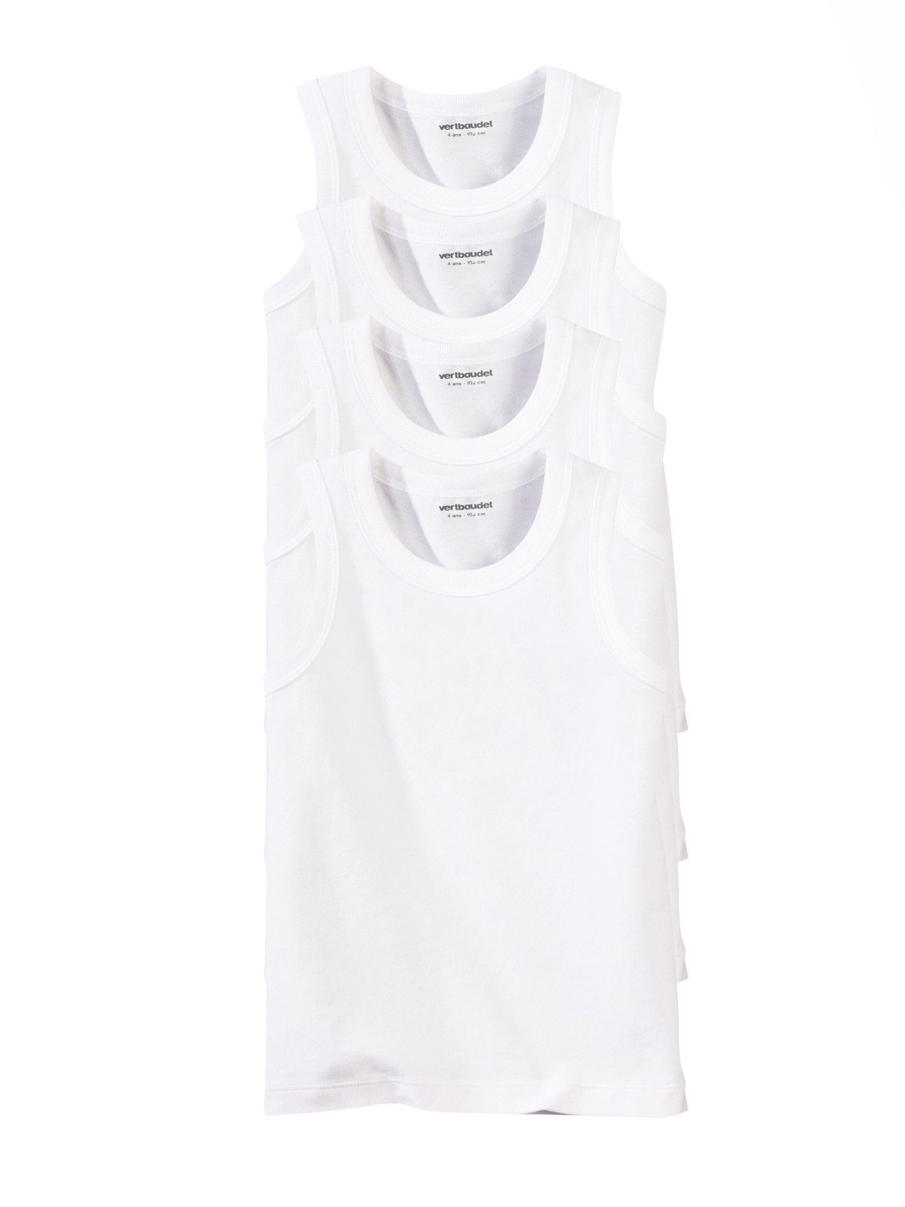 vertbaudet Unterhemd Trägershirts für Kinder BASIC 4er-Pack