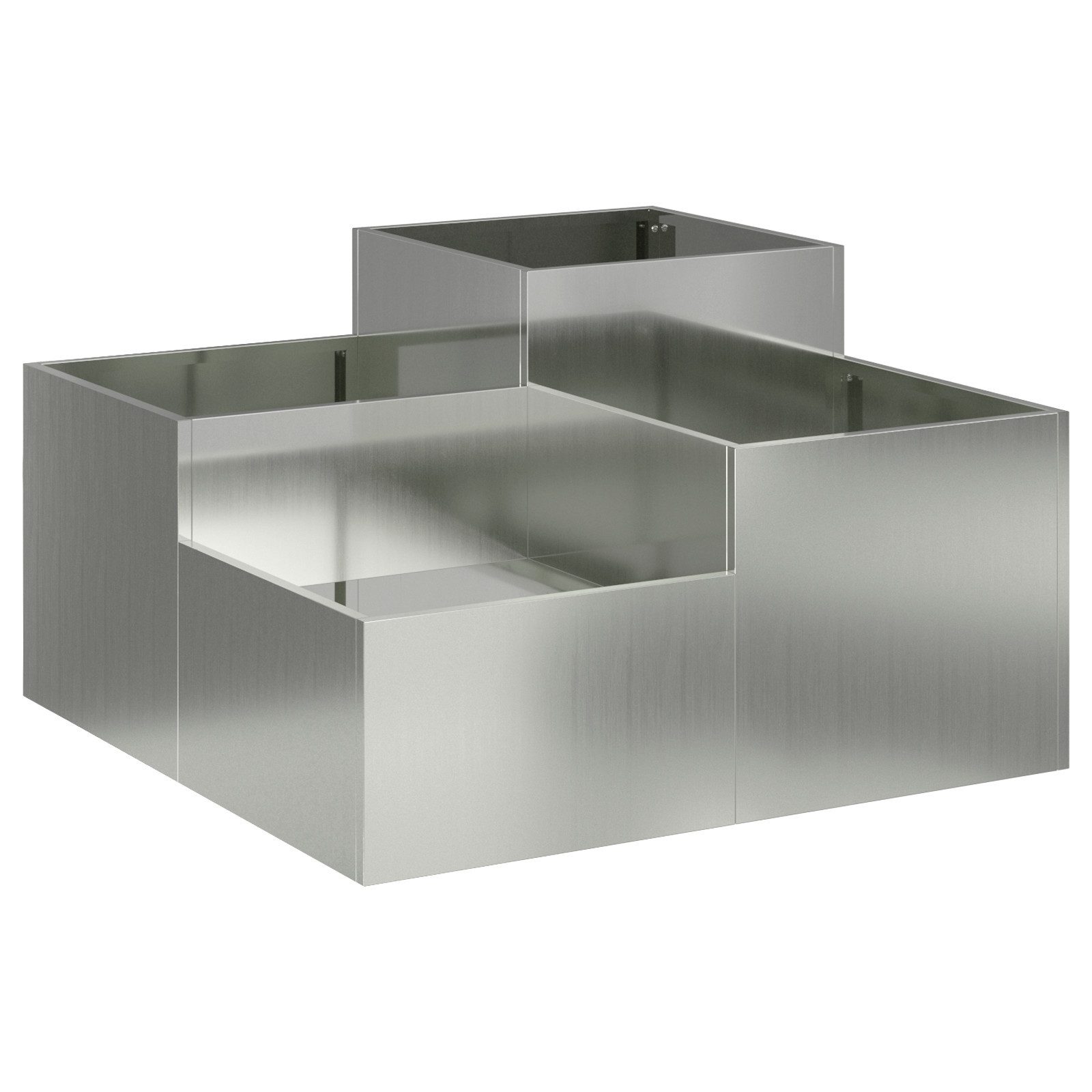 vidaXL Blumentopf Pflanzkübel 100x100x48 cm Verzinkter günstig online kaufen
