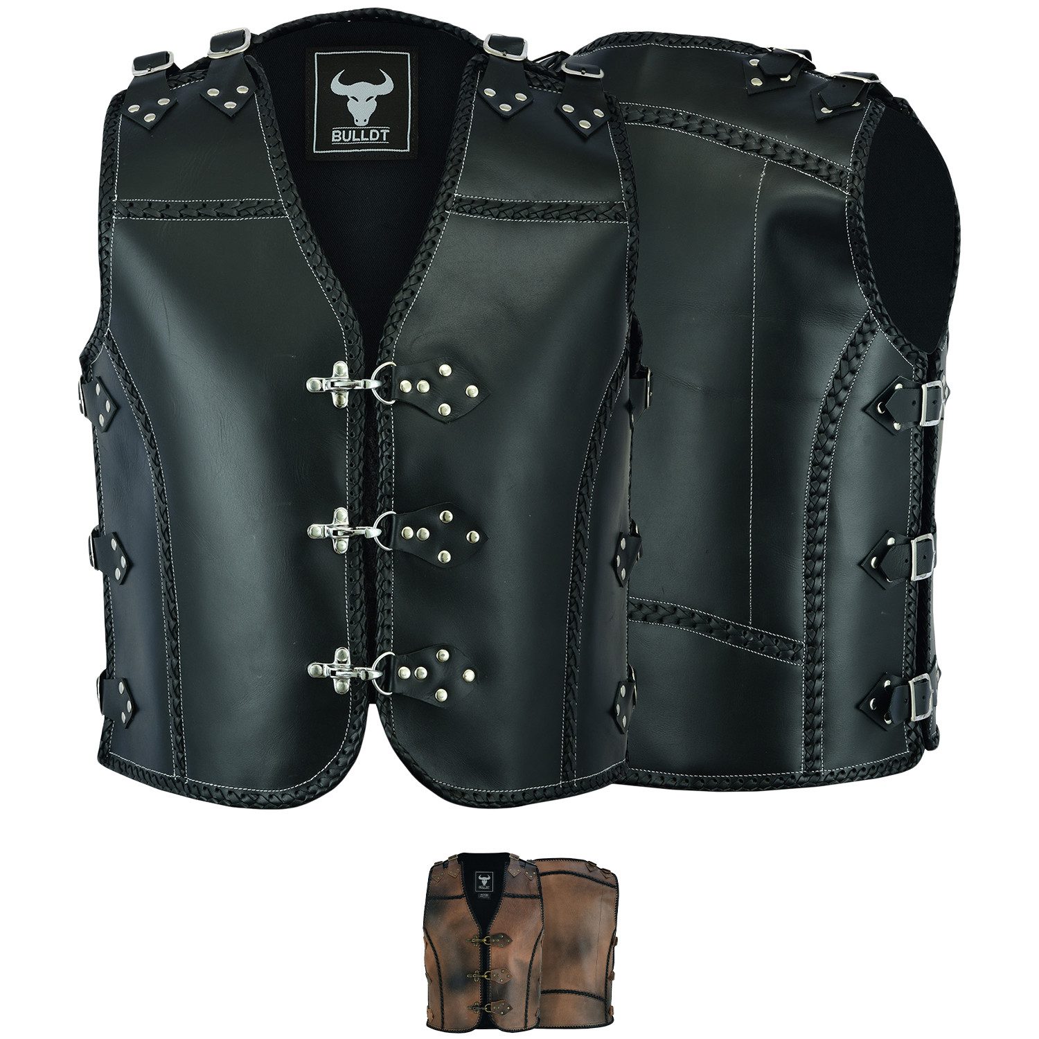 BULLDT Motorradweste GW695 Motorrad Lederweste Biker günstig online kaufen