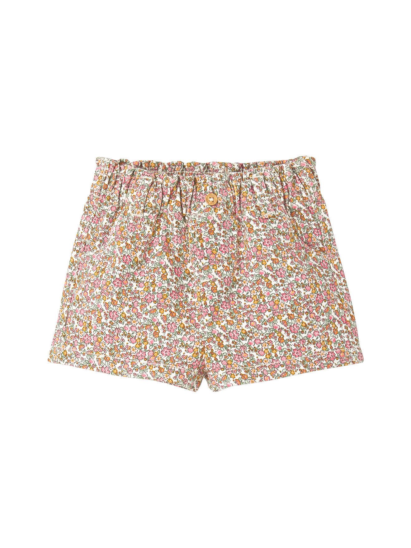 vertbaudet Shorts Baby Shorts mit Blumenmuster, Dehnbund