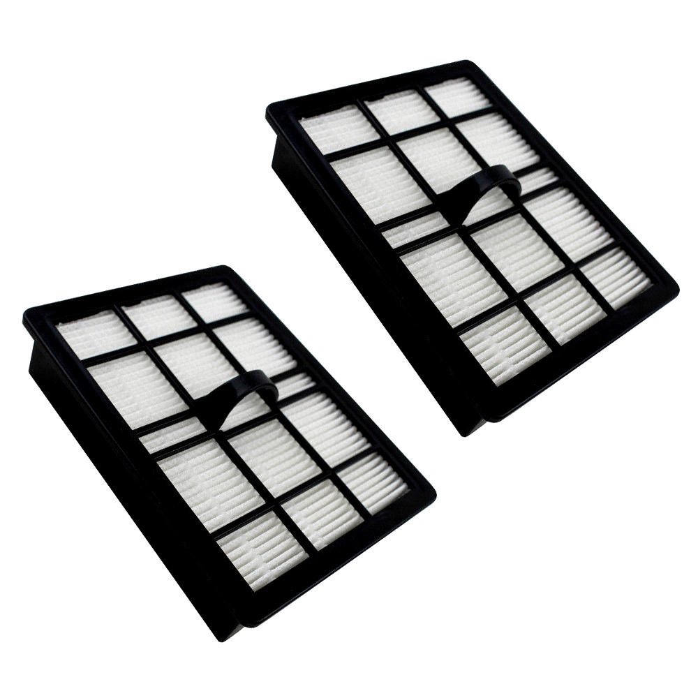 Trade-Shop HEPA-Filter 2x passend für Aura H4808, Grundig GML4500 VCC 5650, Nilfisk Bravo HE, Zubehör für Nilfisk 82215100, Variant HF554 HEPA, 30050404, Abluftfilter / Pollenfilter / Allergikerfilter mit Power-Filtration