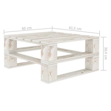 vidaXL Gartenlounge-Set 6-tlg. Garten-Lounge-Set Paletten mit Kissen in Creme Holz, (1-tlg)