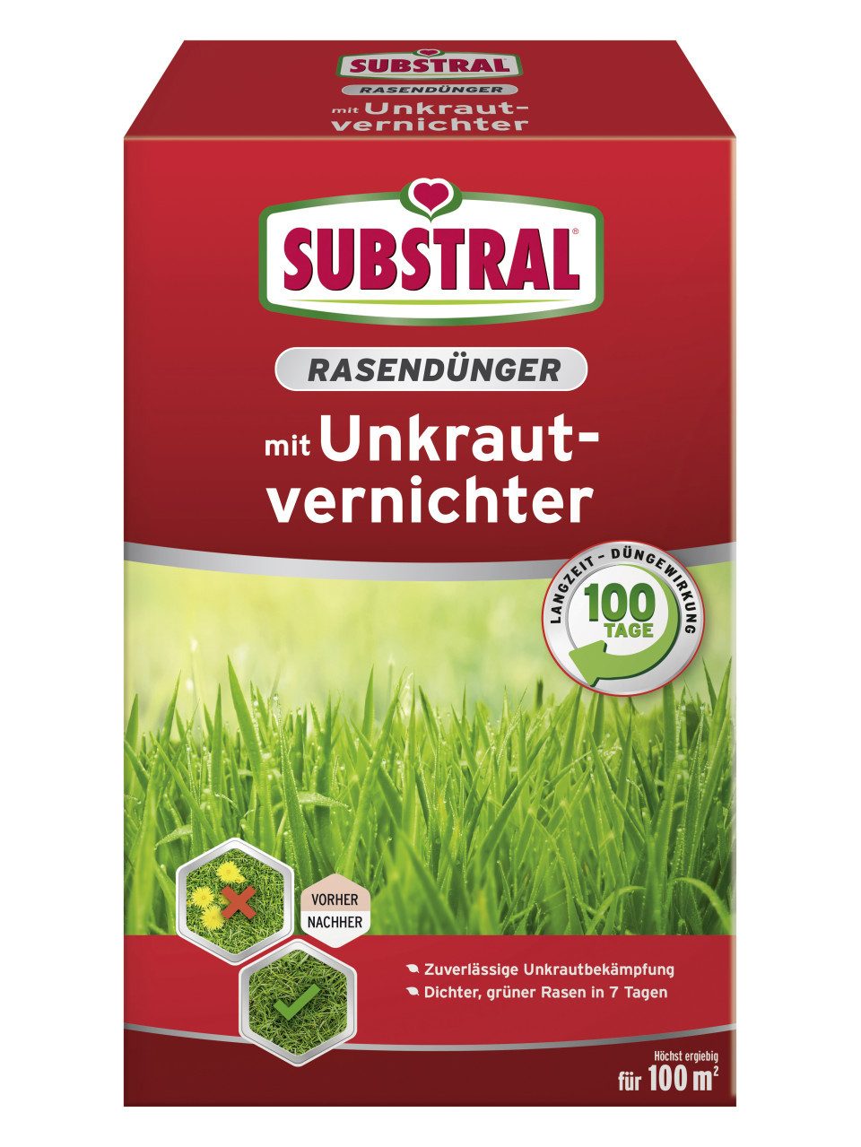 Rasendünger Substral Rasendünger mit Unkrautvernichter für 100