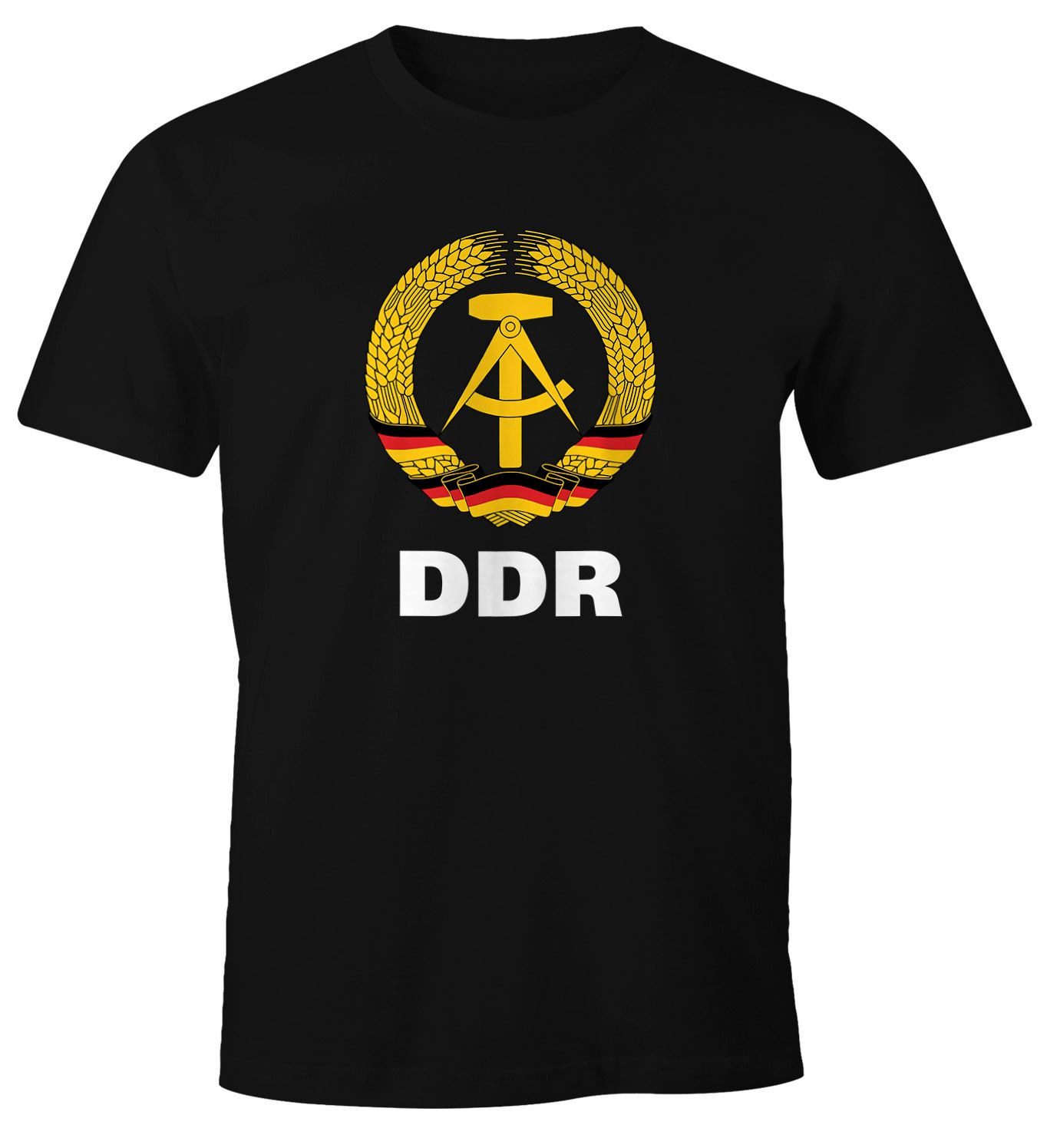 MoonWorks Print-Shirt Herren T-Shirt WM DDR Nostalgie Fun-Shirt Moonworks® mit Print