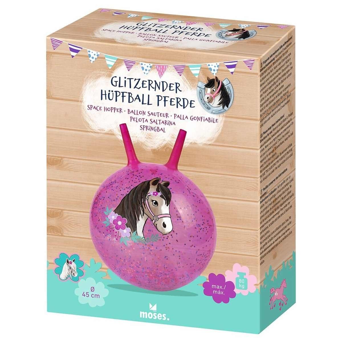 Moses. Verlag Hüpfball Glitzer-Hüpfball Pferde Hüpfspaß mit Sternenkonfetti ab 4 Jahren