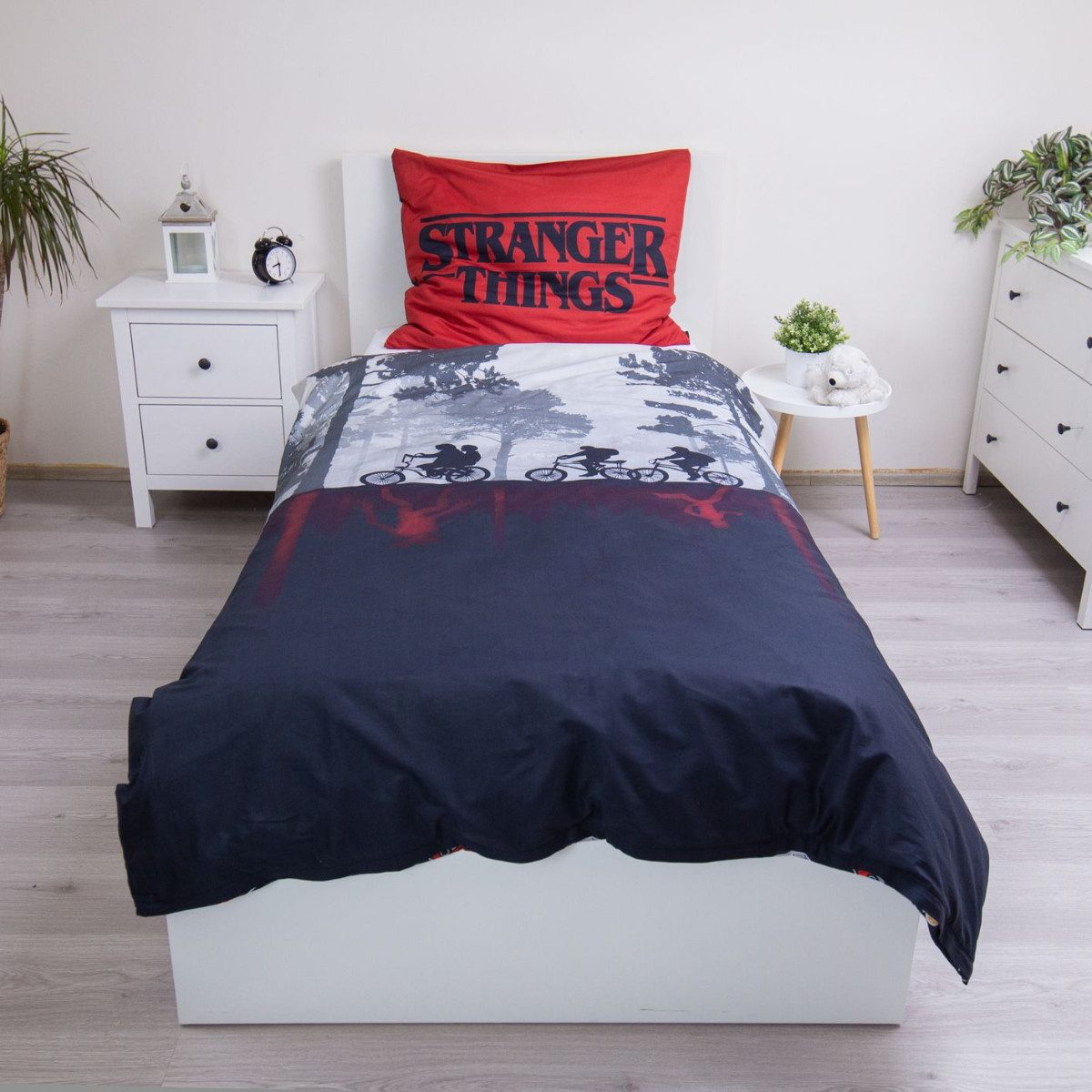 Jerry Fabrics Bettwäsche Stranger Things Bettwäsche 140x200 cm Baumwolle Sc günstig online kaufen