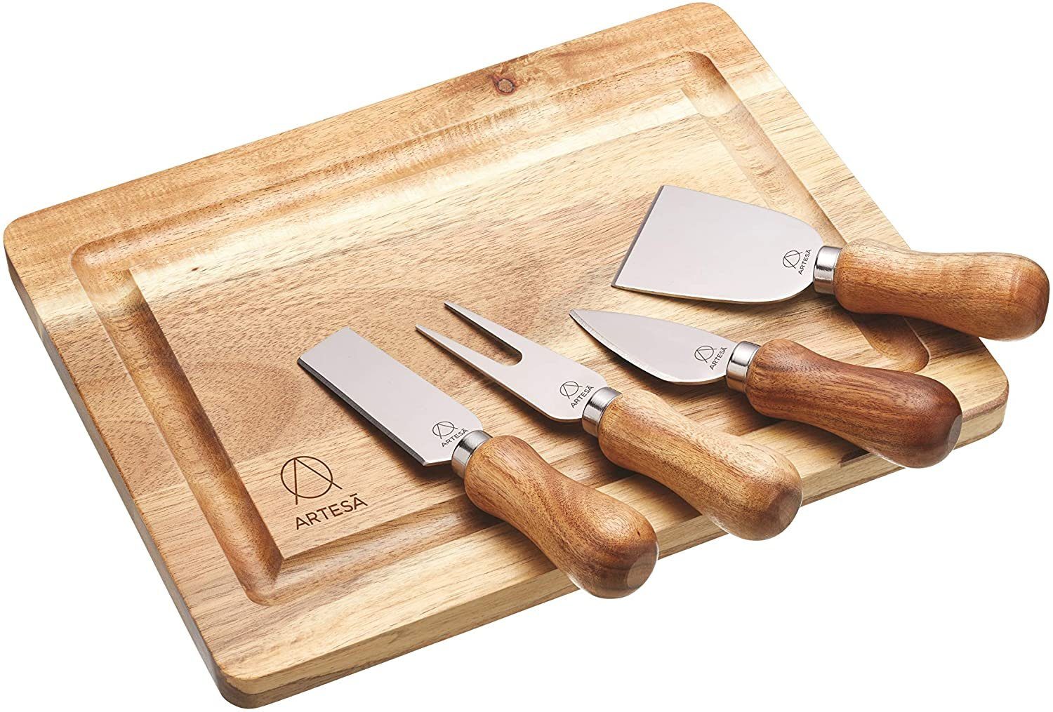 Kitchencraft Käsebrett Kitchen Craft Käsebrett Set Master Class Artesa,  Edelstahl 25,5 x 20