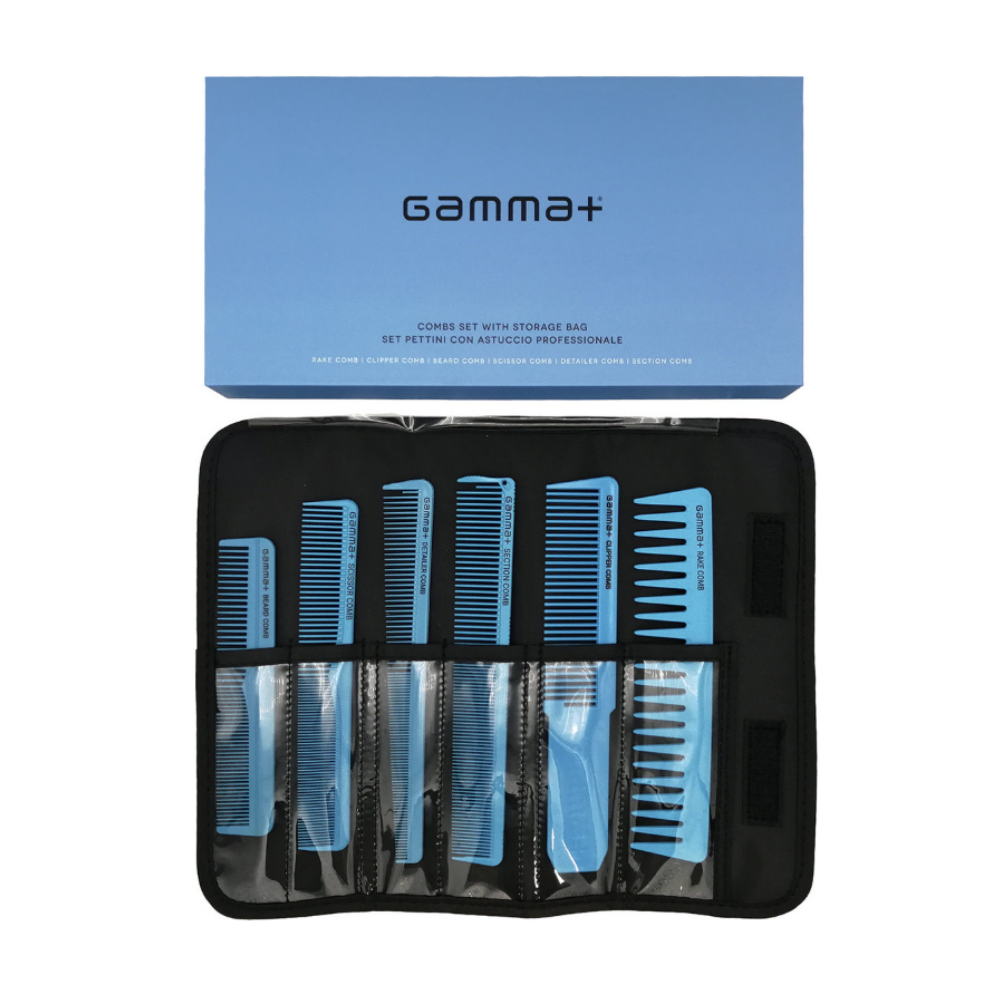 GAMMA+ Haarkamm Gamma+ Kamm-Set Blau