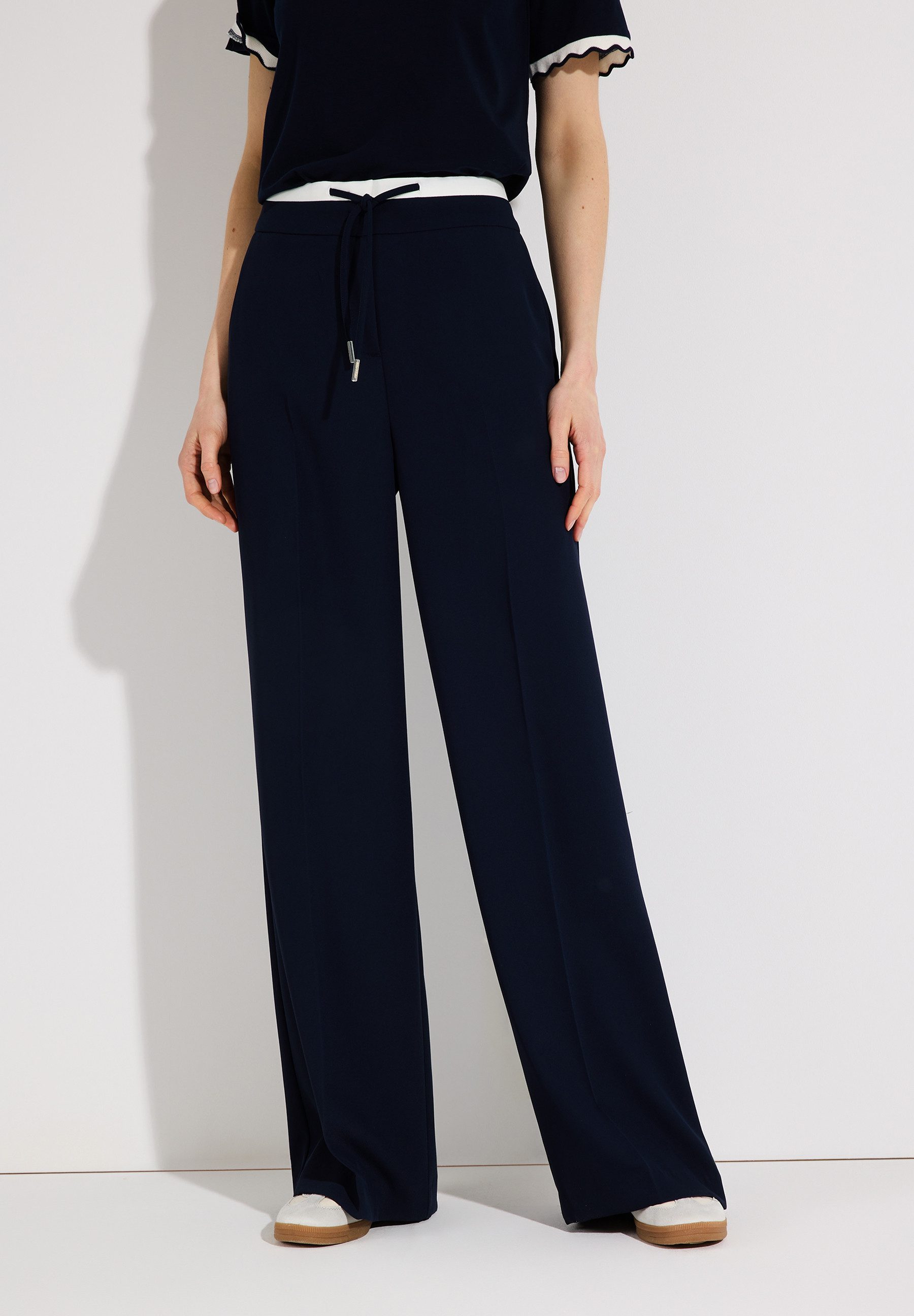 MORE&MORE Bequeme Jeans Weite Hose mit Tunnelzug