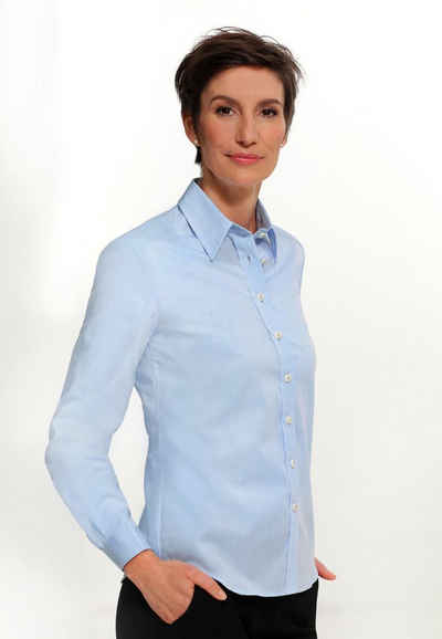 schmidbauer·MODE Klassische Bluse Elegantes Damenoberteil Blusenshirt aus Biobaumwolle, Blauer Engel Zertifiziert