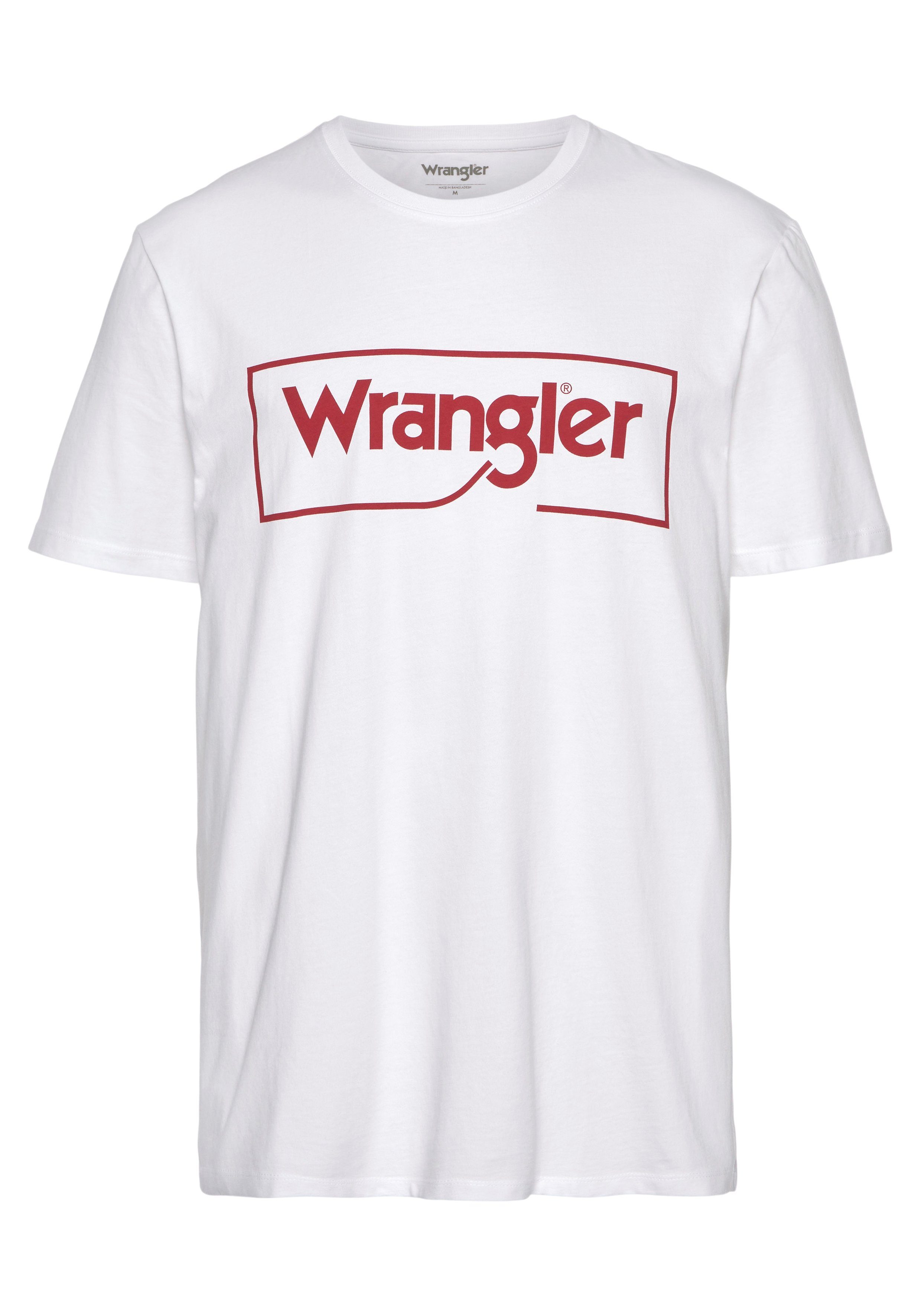 white Frame Wrangler T-Shirt Logo Tee