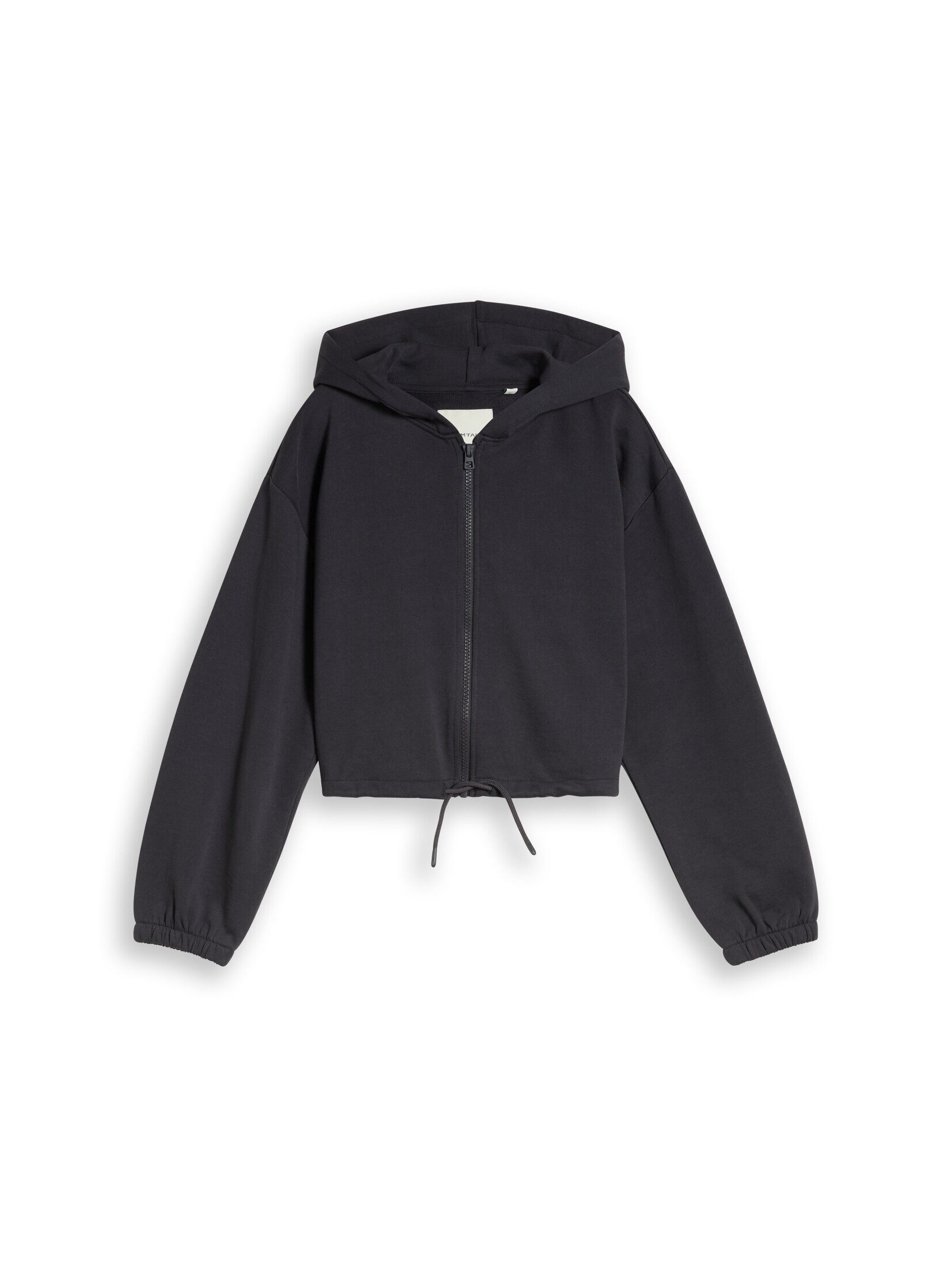 TOM TAILOR Sweatjacke Strick & Sweatshirts Cropped Hoodie Sweatjacke aus Baumwolle