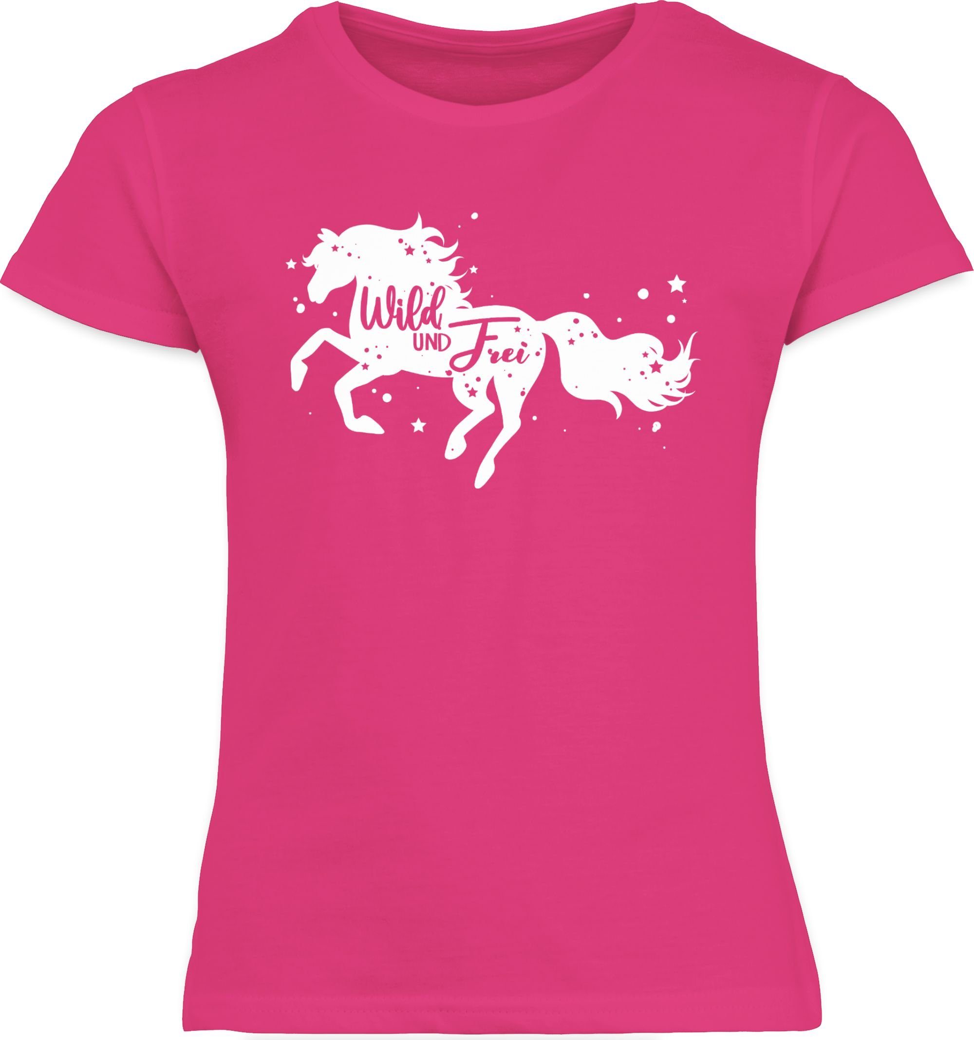 T-Shirt Wild und Frei Pferdemotiv