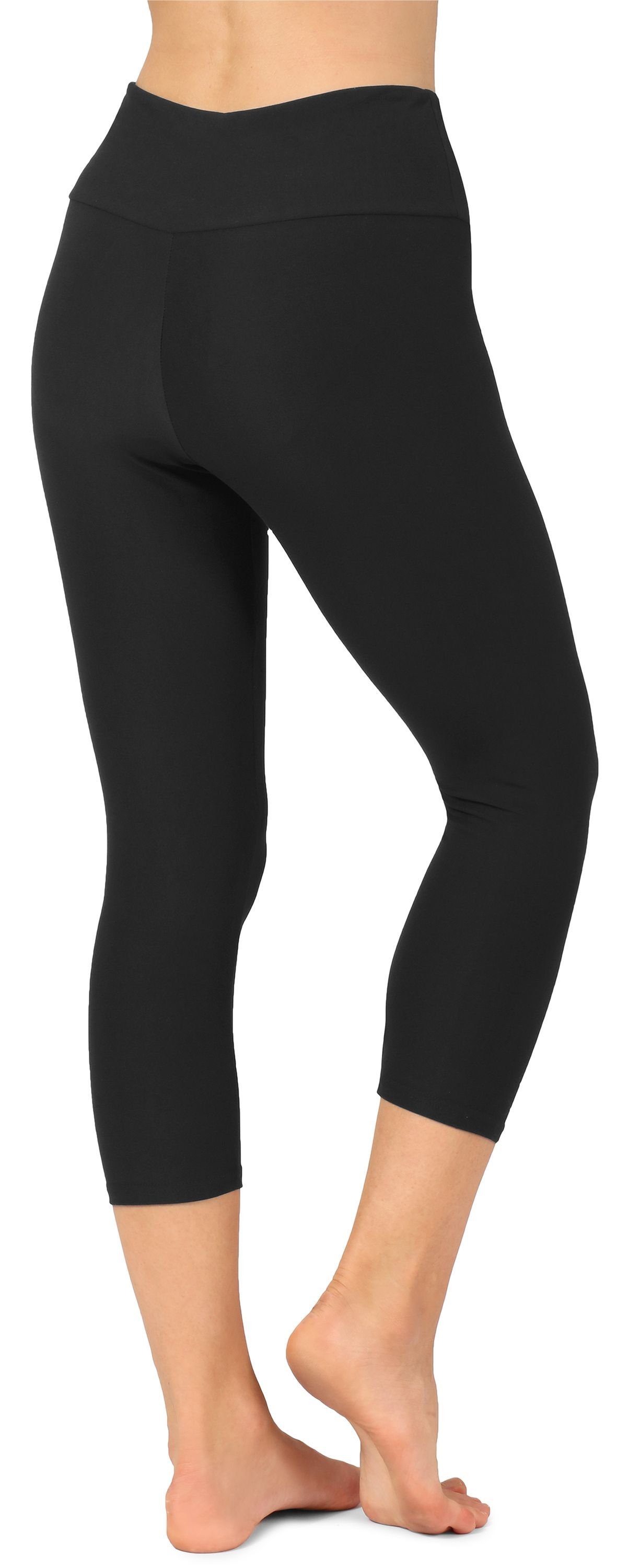 Merry Style Leggings Damen Caprihose 3/4 Hosen Sporthose MS10-301 (1-tlg) Breite Taille