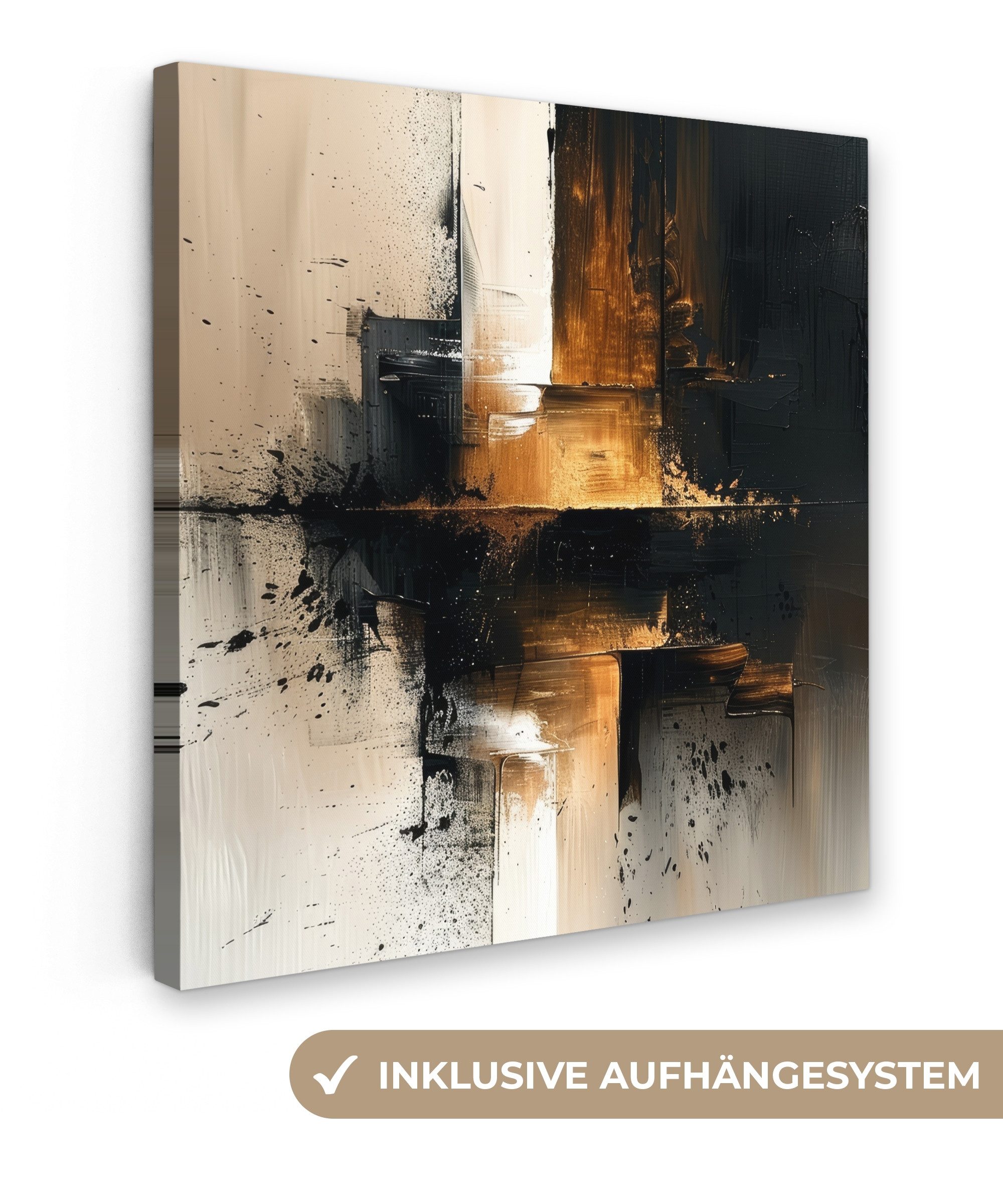 OneMillionCanvasses® Leinwandbild Modern - Schwarz - günstig online kaufen