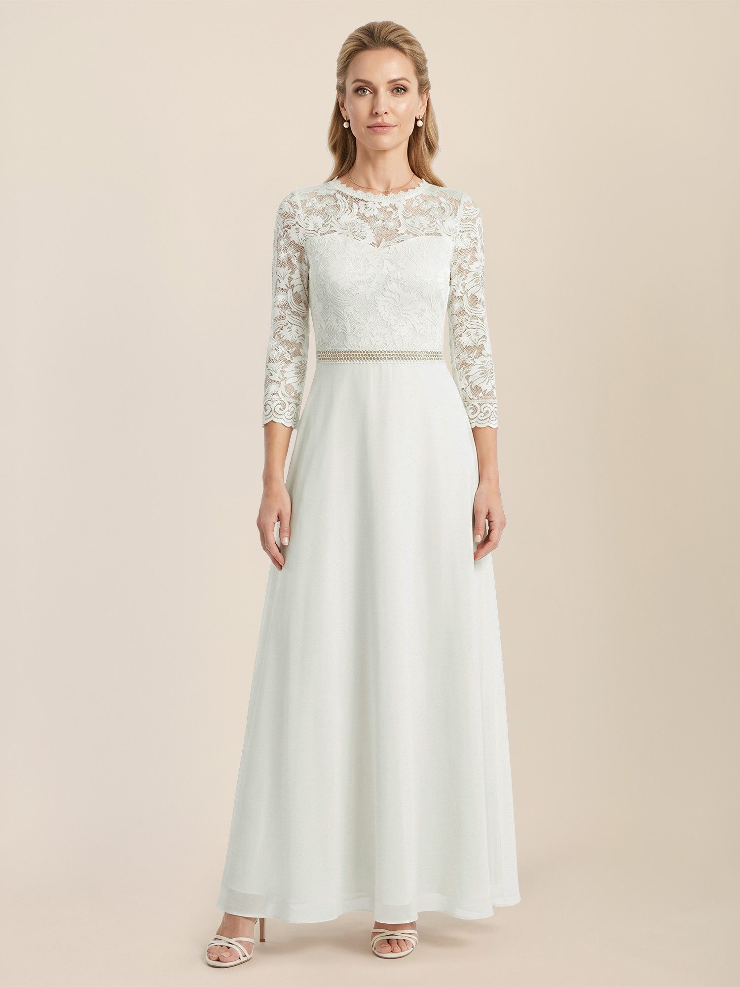 Apart Abendkleid aus Spitze und Chiffon