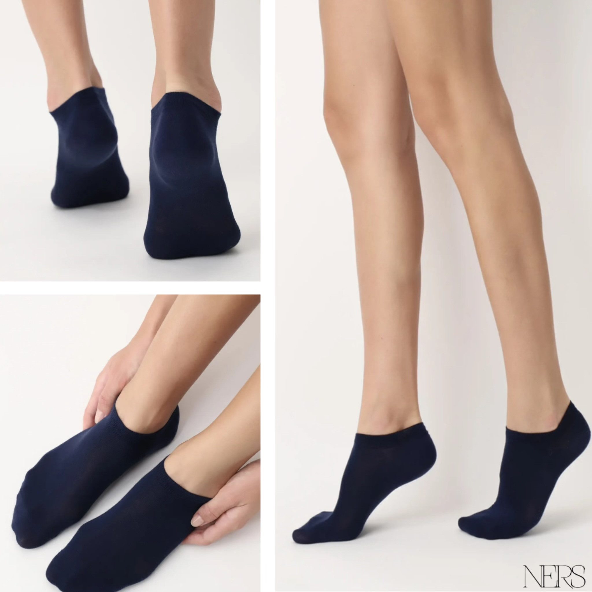 NERS Kurzsocken 10 und 20 Paar Damen & Herren aus Baumwolle, Komfortbund, atmungsaktiv (Packung, 10-Paar, 10) Sneakersocken mit verstärkter Ferse, ohne Gummidruck