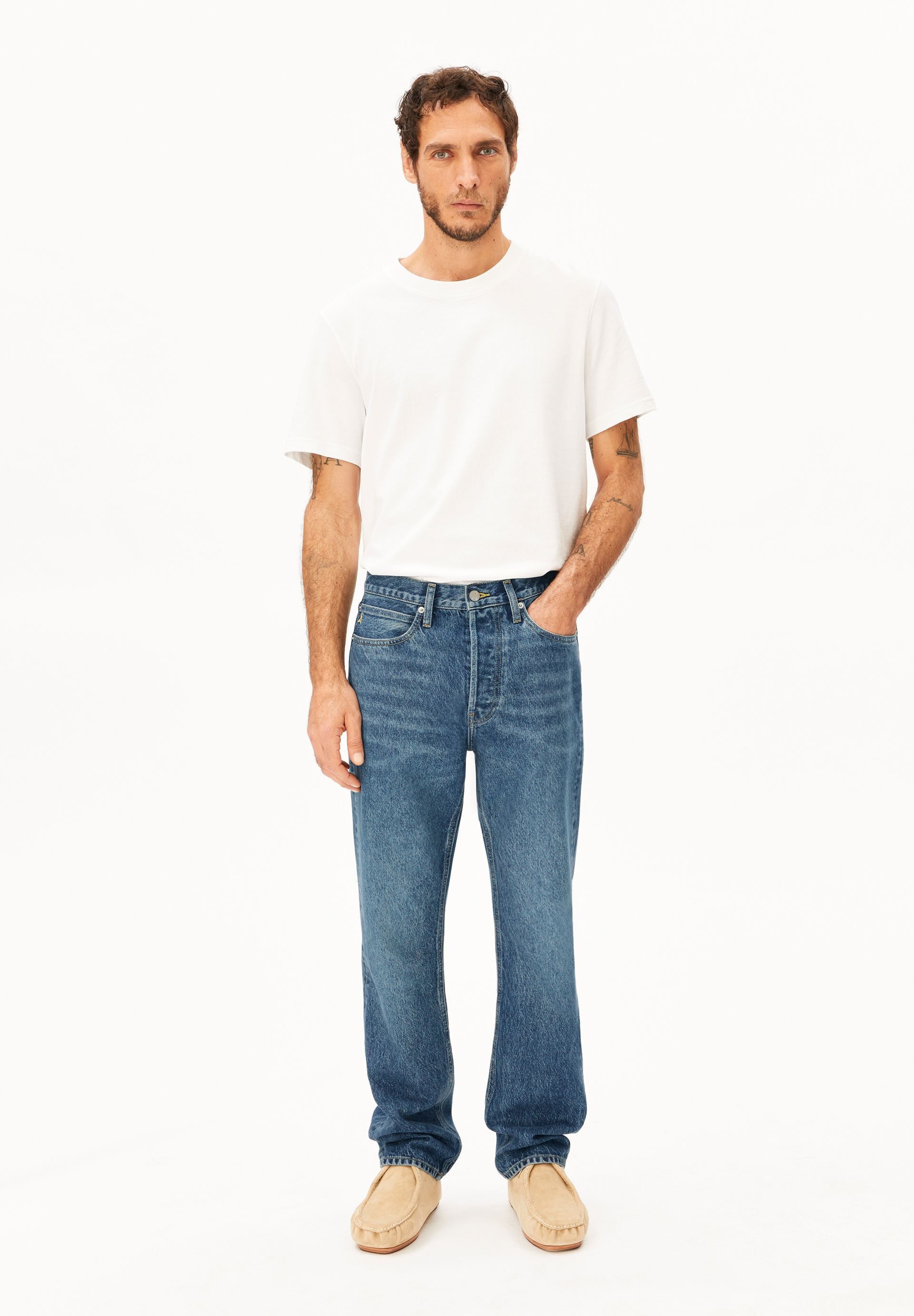 Armedangels Straight-Jeans MAADOX Jeans aus Bio-Baumwoll Mix non stretch (Non-Stretch, Regular Fit) Mid waist