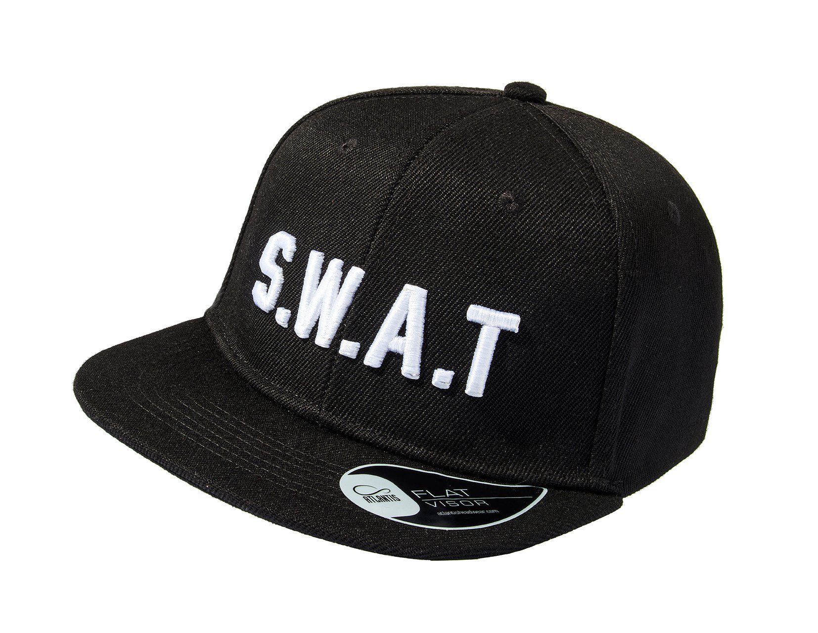 Baddery Snapback Cap Kinder Cap : S.W.A.T. - Polizei Police Mütze Kappe Hut Basecap, 3D-Stick, One Size Einheitsgröße, Snapback-Verschluss