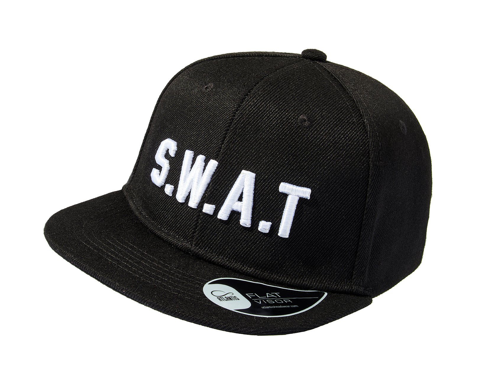 Baddery Snapback Cap Kinder Cap "S.W.A.T." - Polizei Police Mütze Kappe Hut, 3D-Stick, One Size Einheitsgröße, Snapback-Verschluss