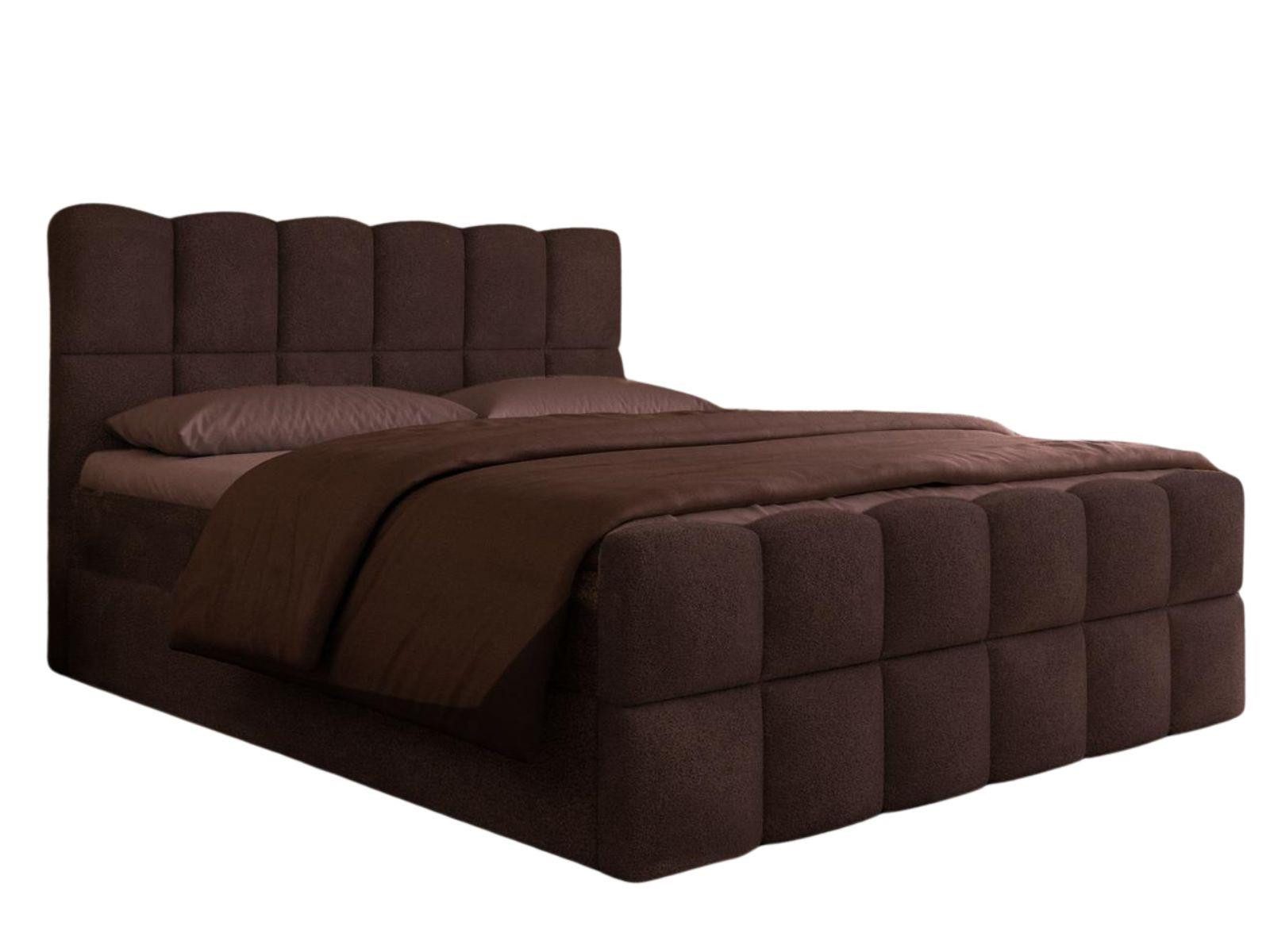 Compleo Boxspringbett Wolkenbett mit zwei Bettkästen, Bezug: Bouclé, Designer Bett