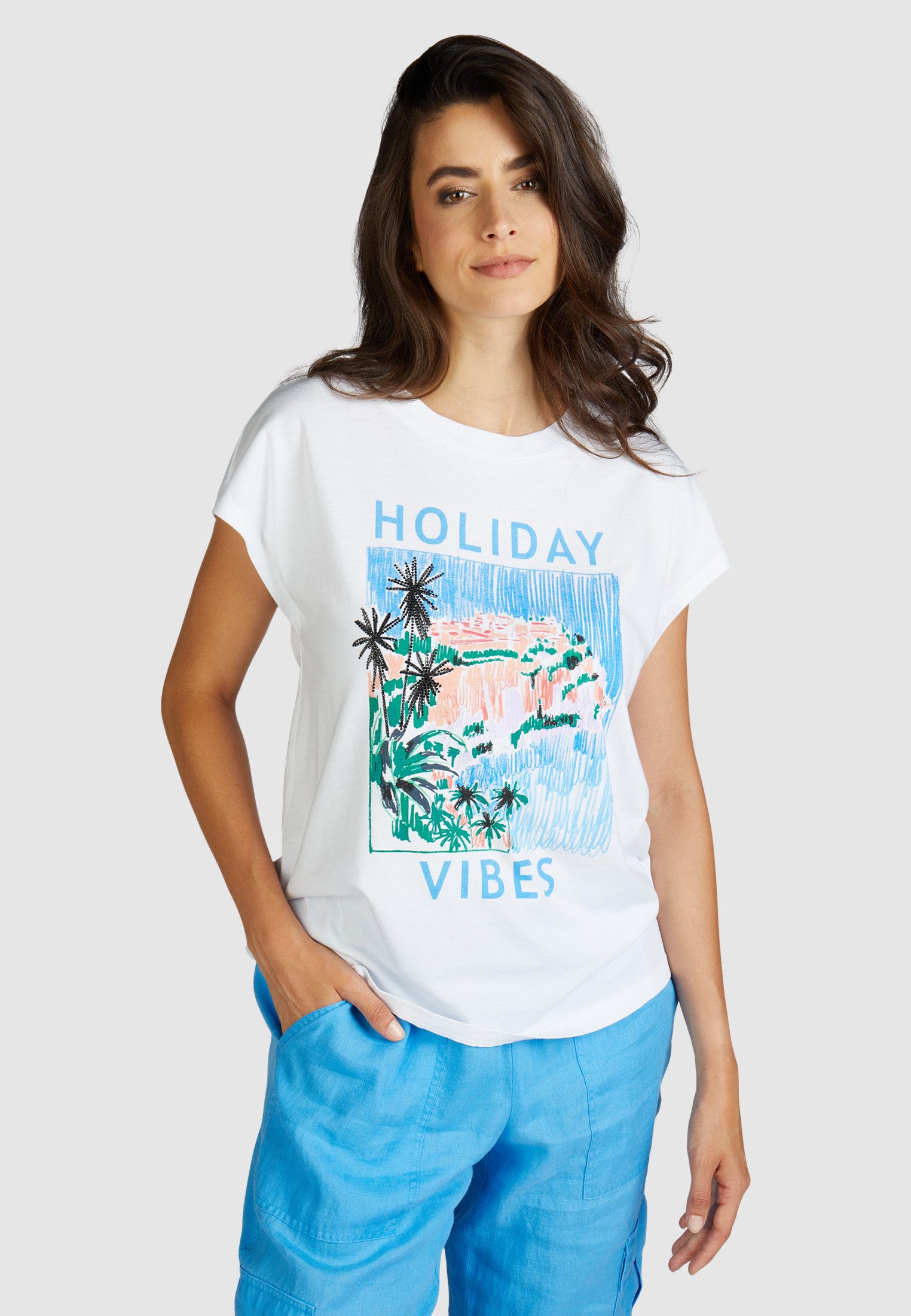 MARC AUREL T-Shirt mit Holiday-Print