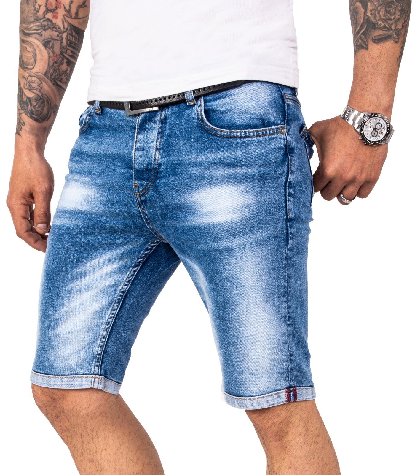 Herren Jeansshorts Bermuda Denim RC-2217 Creek Shorts Rock