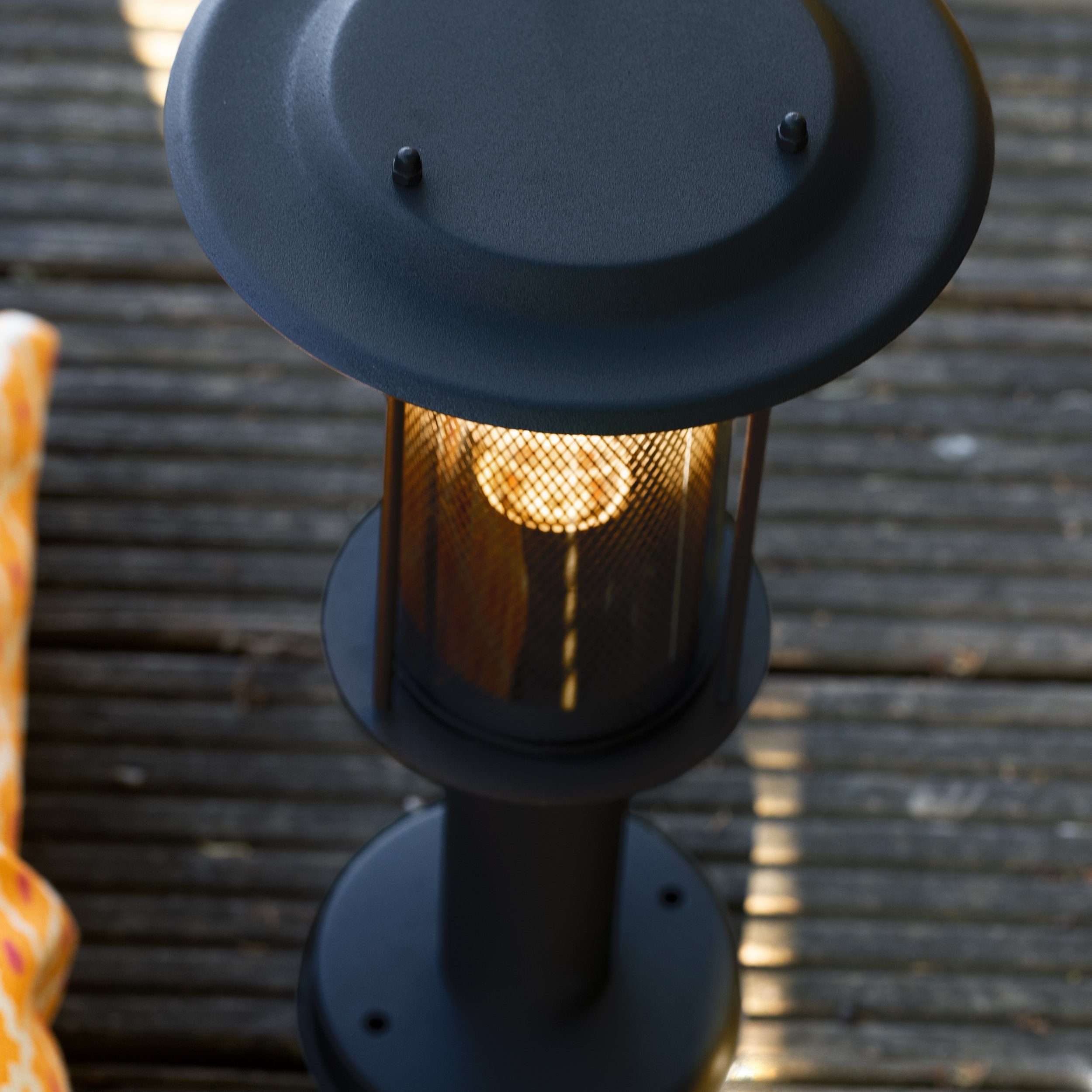 Leuchtmittel, E27, Sockellampe, max. Lightbox Ø Außen-Stehlampe, 20W, 20cm, Außen 40cm Metall/Kunststoff Höhe, ohne