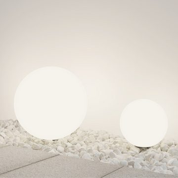 Maytoni Gartenleuchte Leuchtkugel Erda in Weiß E27 IP54 500mm, keine Angabe, Leuchtmittel enthalten: Nein, warmweiss, Gartenleuchten