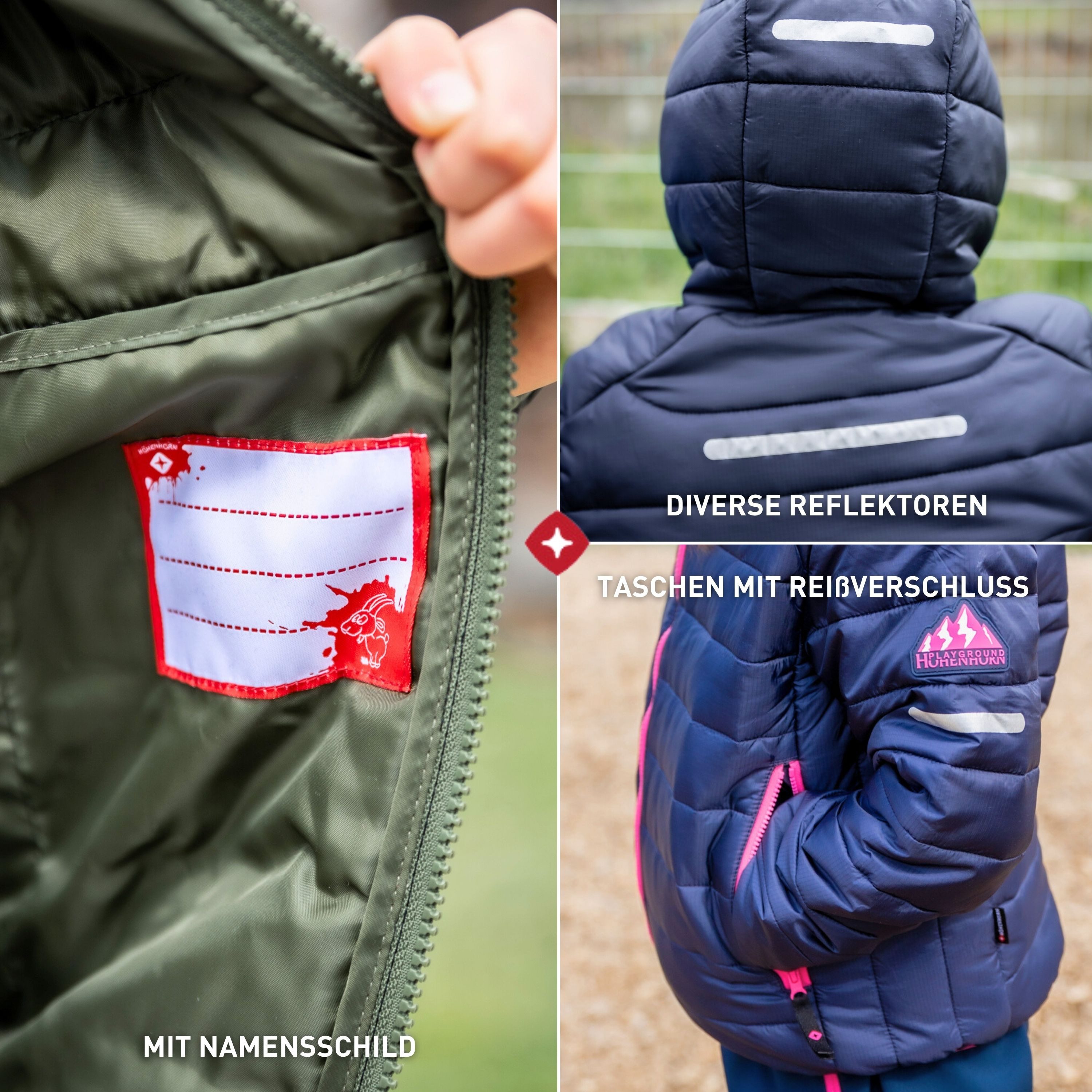 Höhenhorn Steppjacke Krocko Kinder Jacke Jungen Mädchen Kids Übergangsjacke leichtes Eigengewicht, Thermo-Wattierung – Bild 5 von 5