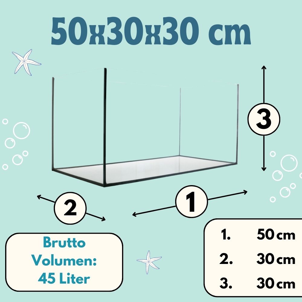 GarPet Aquarium Aquarium Becken rechteckig standard Größen Glas Aquariumbecken