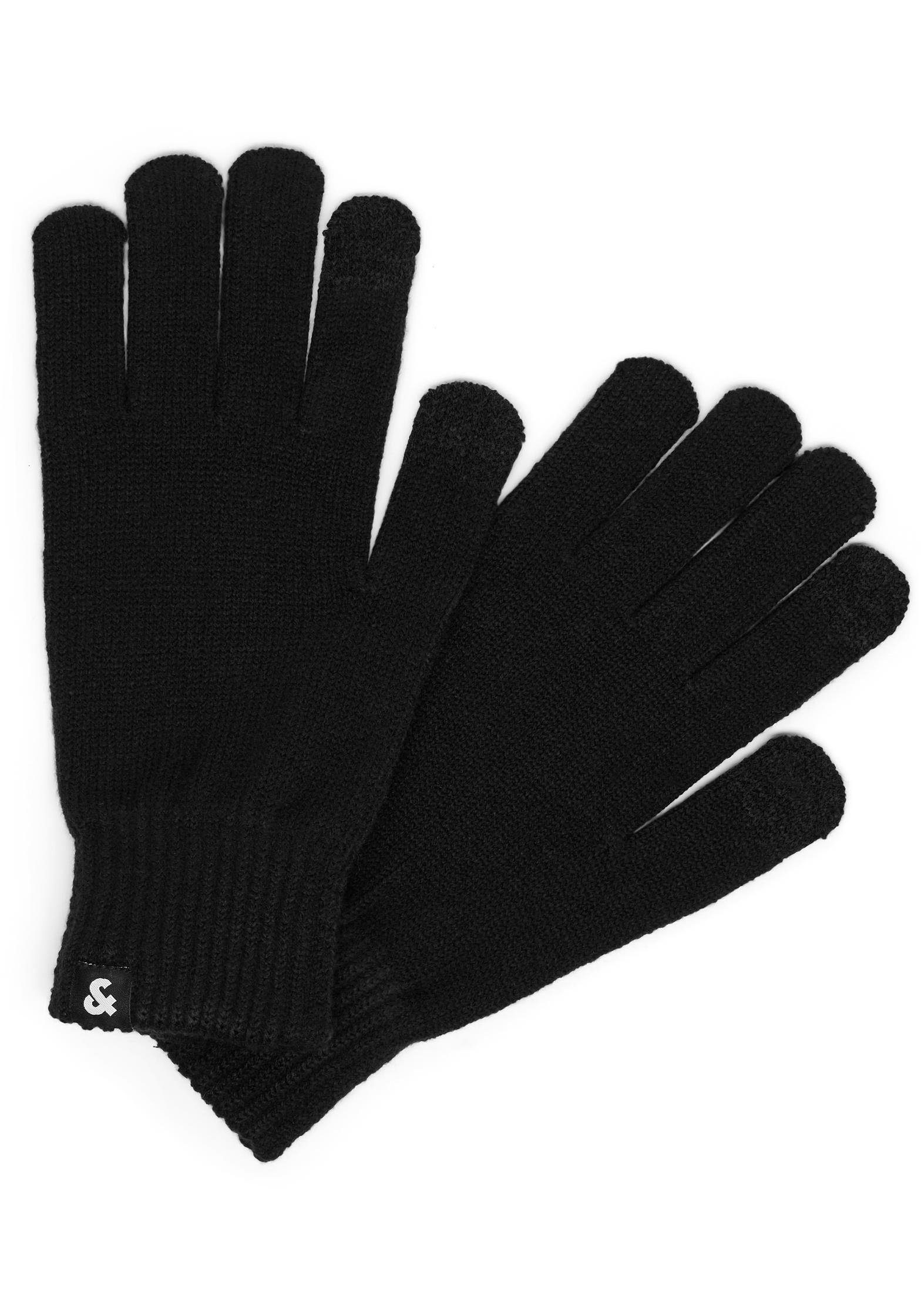 KNITTED black GLOVES JACBARRY NOOS Gloves Jack & Strickhandschuhe Jones