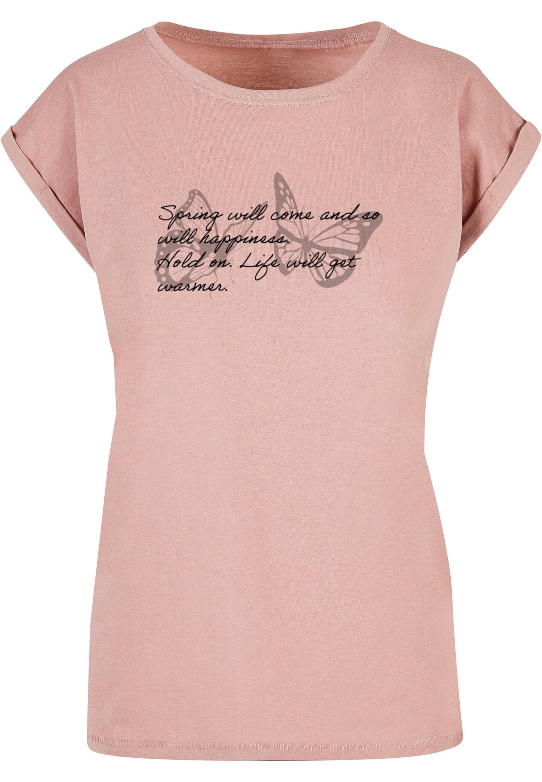 Merchcode T-Shirt Damen Ladies Spring Saying Extended Shoulder Tee (1-tlg)