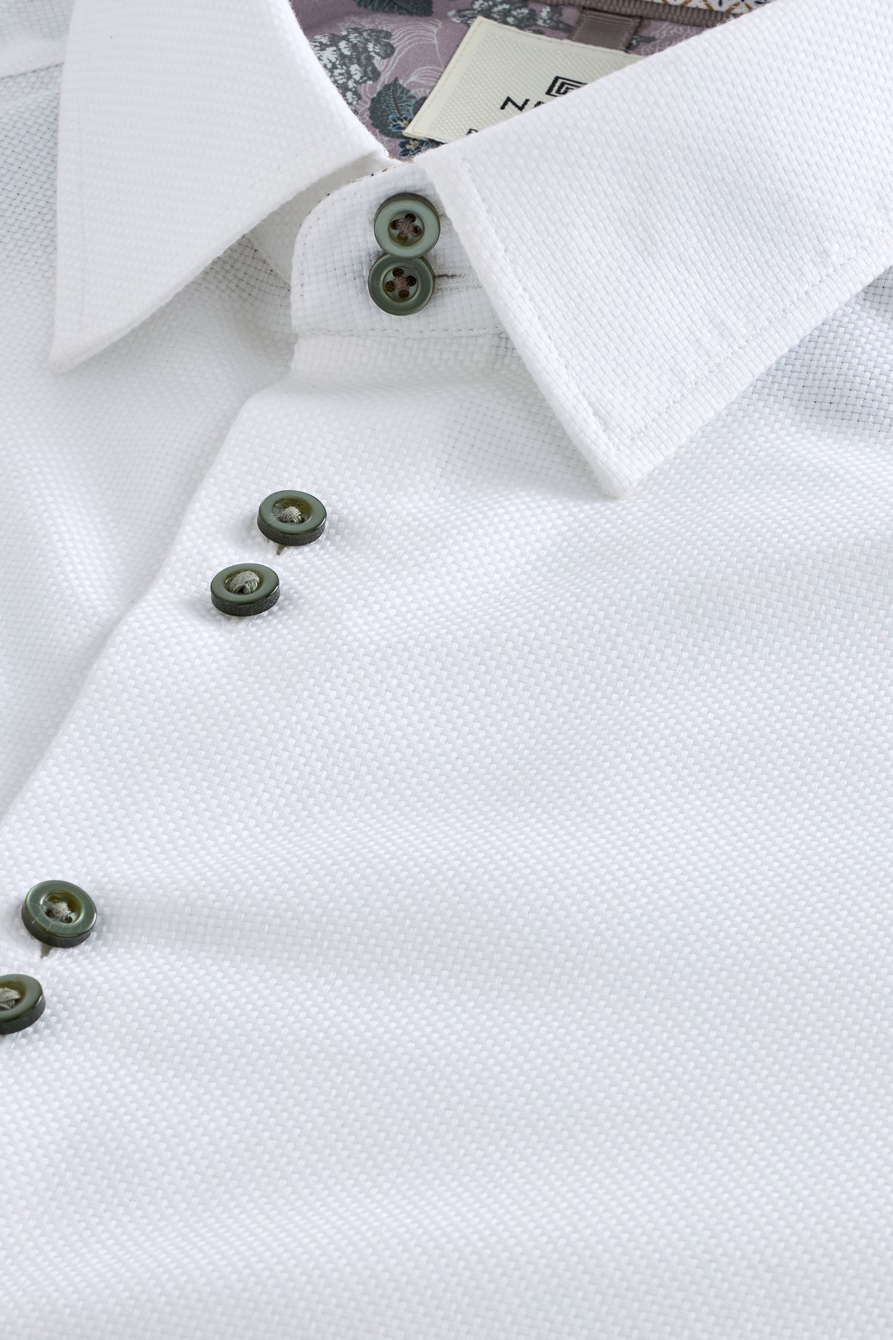 Next Langarmhemd Anzughemd mit Zierdetail (1-tlg)