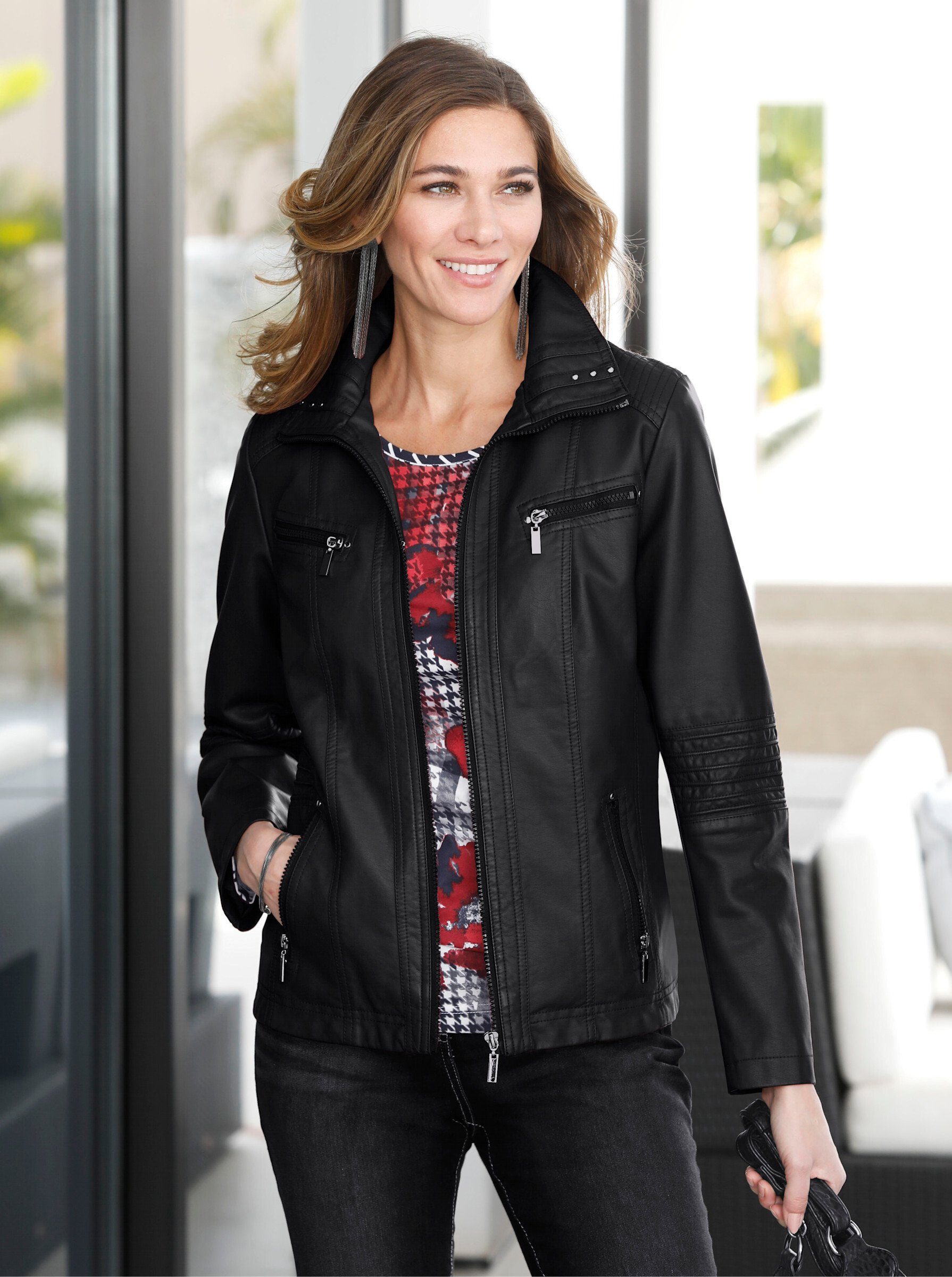 Sieh an! Allwetterjacke Lederimitatjacke günstig online kaufen
