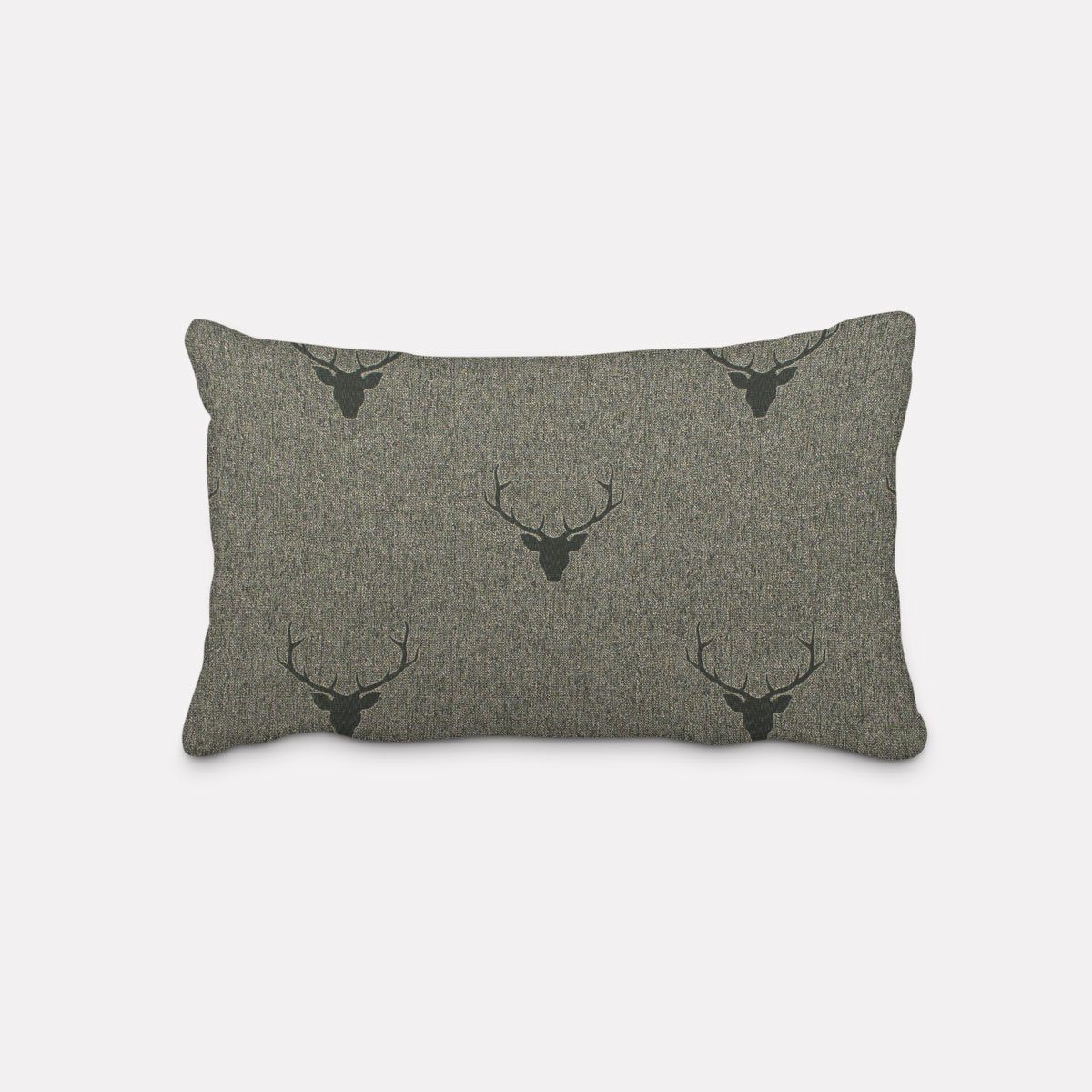 SCHÖNER LEBEN. Dekokissen Kissenhülle Jacquard Hirschkopf grün dunkelgrün S günstig online kaufen